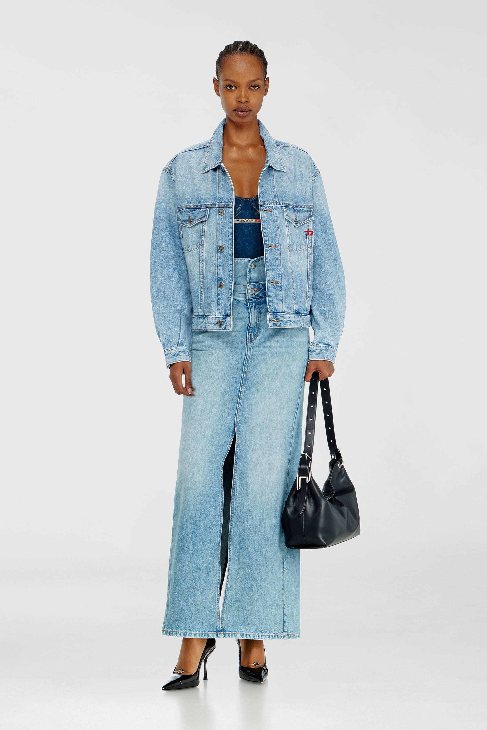 Diesel - D-RANGER, Giacca trucker in denim Unisex in Blu - 2