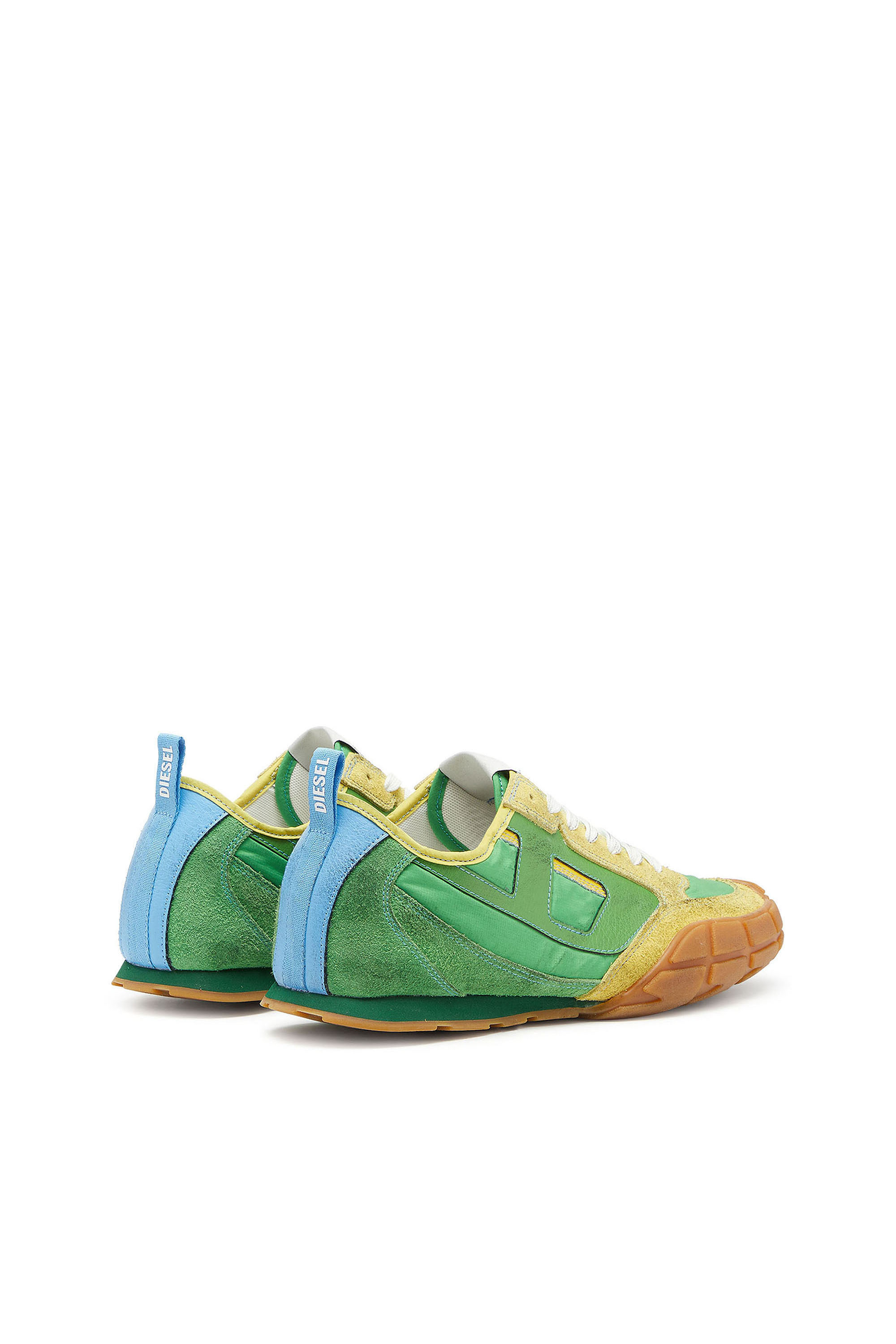 Diesel - S-PAGODHA LOW, S-Pagodha - Sneakers in pelle e nylon Uomo in Verde - 3