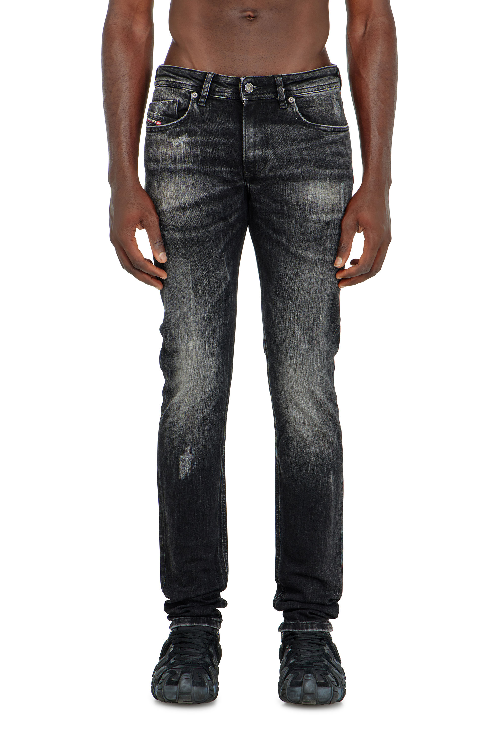 Diesel - Skinny Jeans 1979 Sleenker 0DBDP Uomo, Nero/Grigio scuro - Image 1