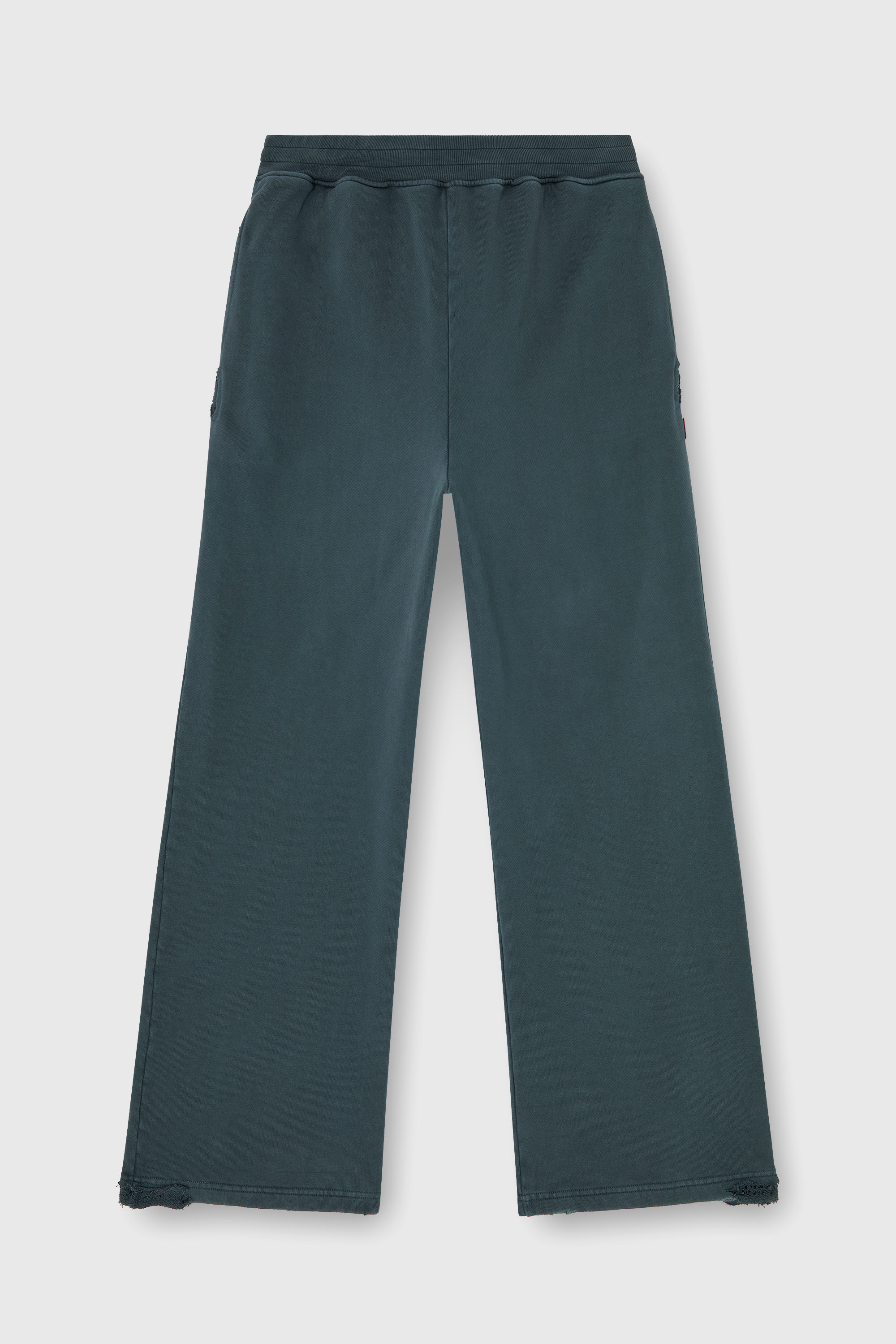 Diesel - P-MARTAINS-CRYSTALS, Pantaloni da tuta effetto distressed con dettagli in cristallo Uomo in Verde - 2