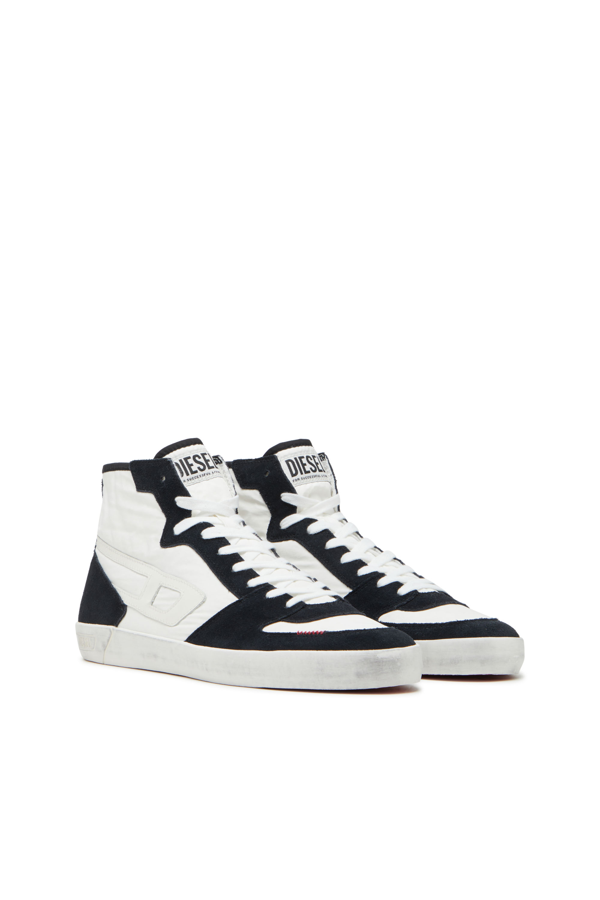 Diesel - S-LEROJI D-1 MID, Sneaker high-top in ripstop imbottito e suede Uomo in Multicolor - 2