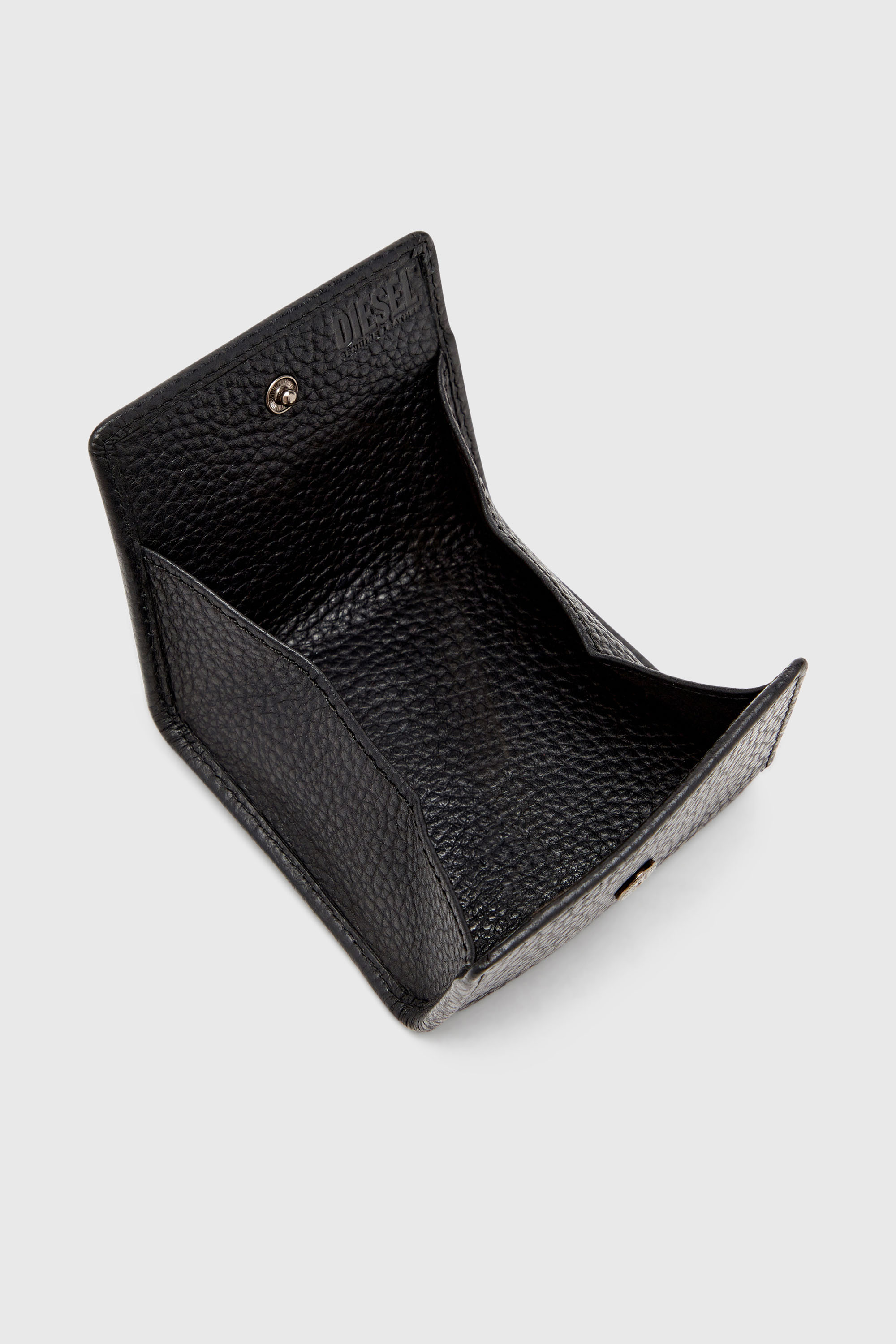 Diesel - HISSU EVO COIN CASE, Portamonete in pelle granata Uomo in Nero - 3