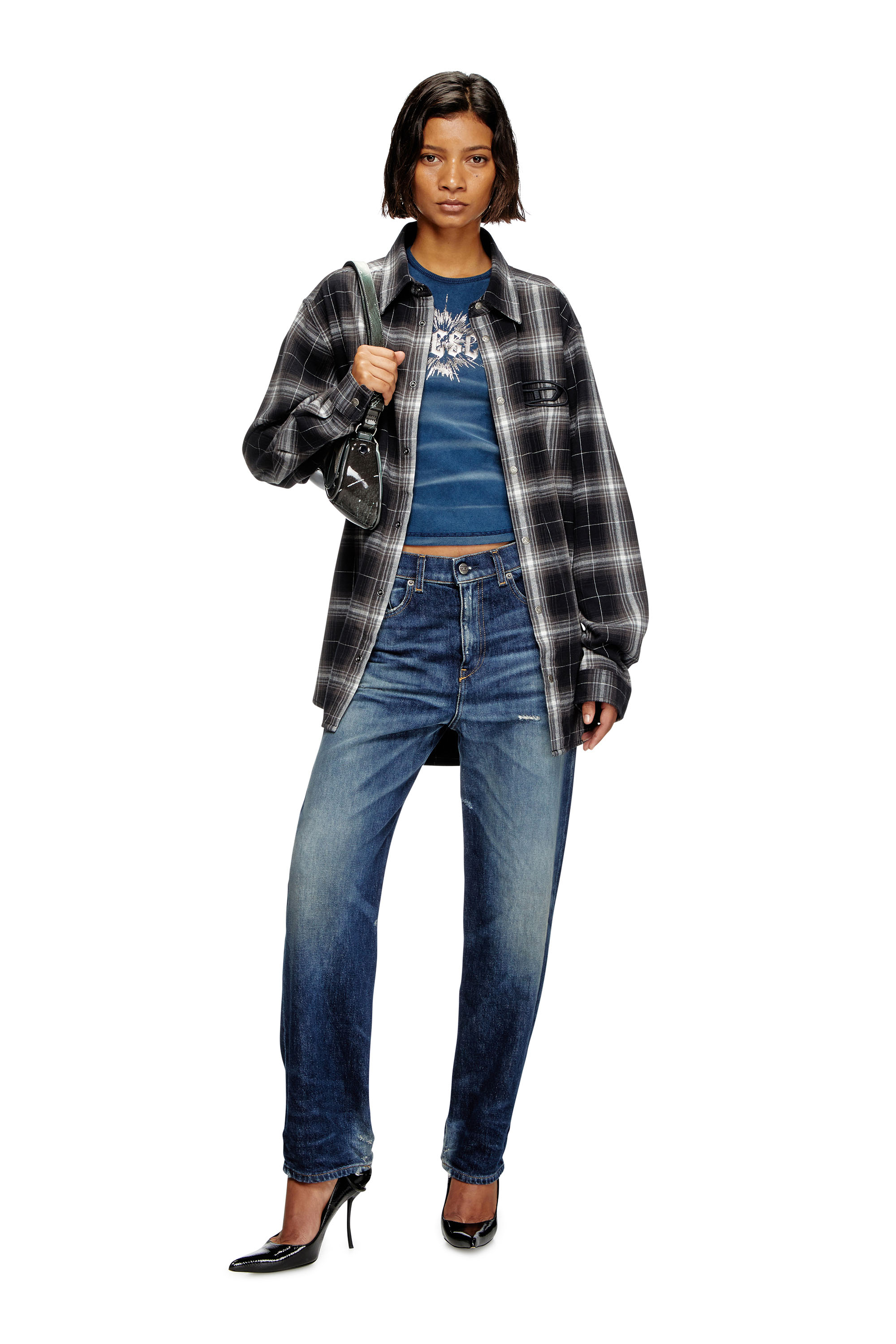 Diesel - Regular Jeans 2016 D-Air 09J56 Donna, Blu Scuro - Image 1