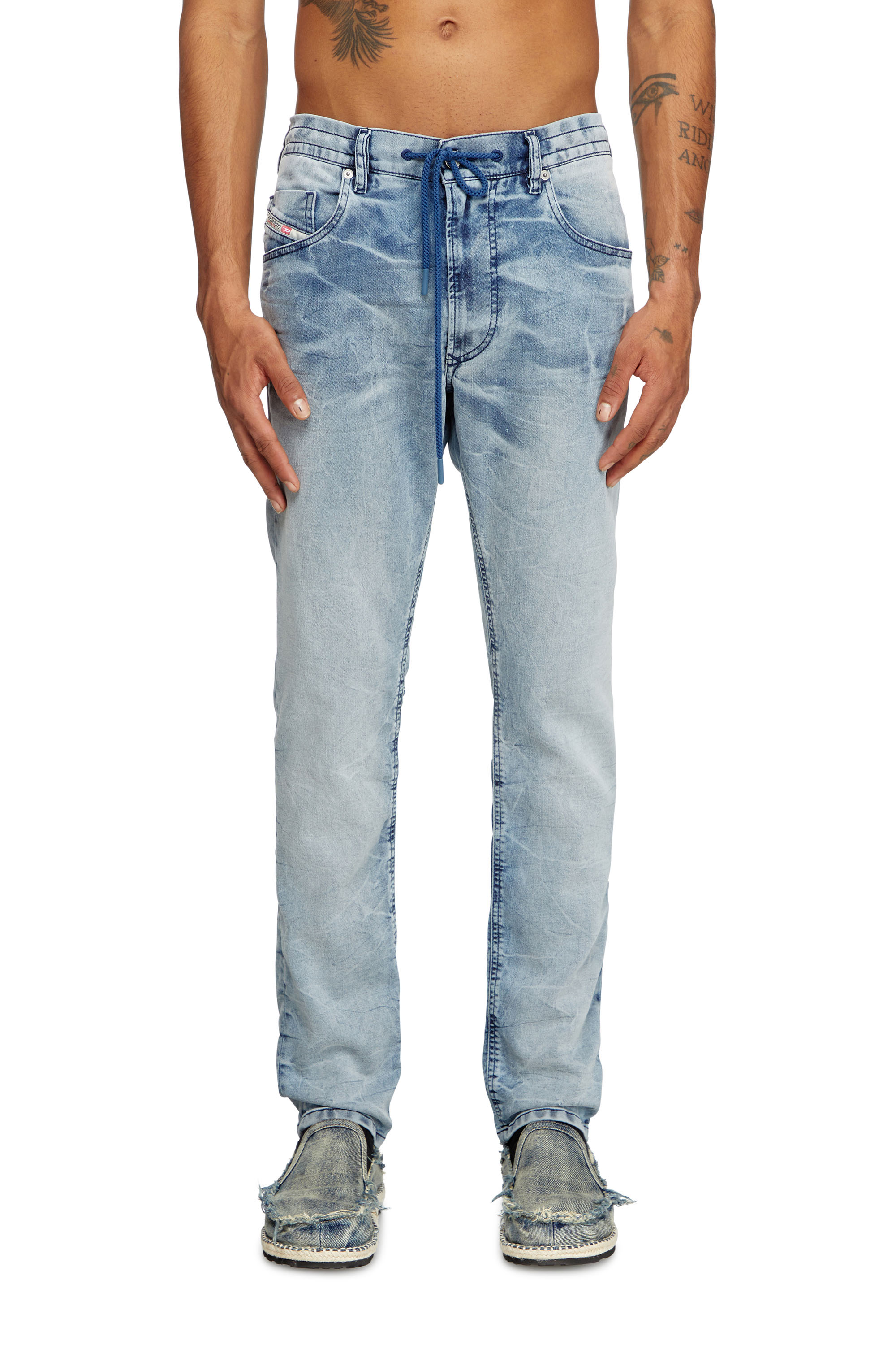 Diesel - Regular 2030 D-Krooley Joggjeans® 068PK Uomo, Blu Chiaro - Image 1