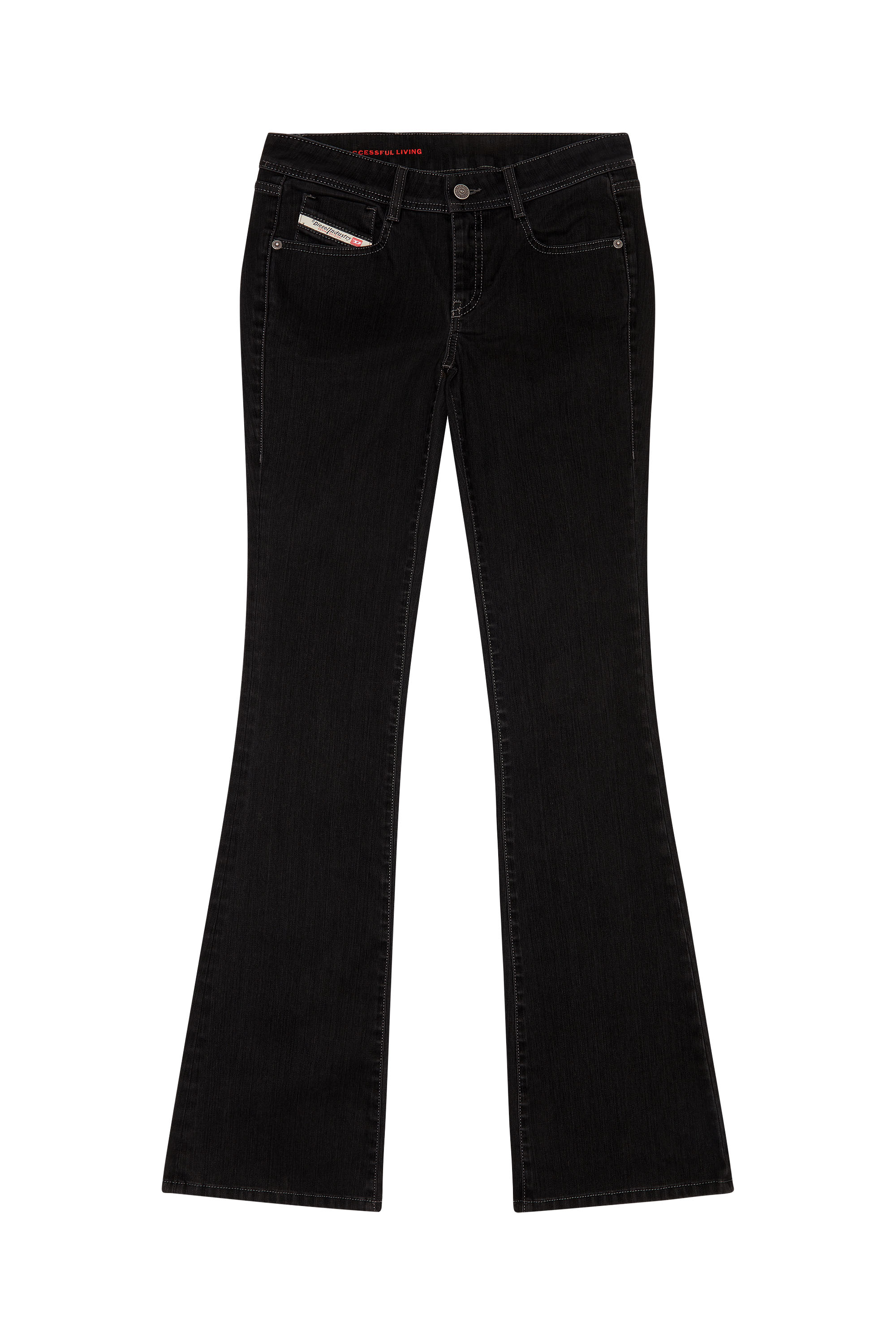 1969 D-EBBEY 0IHAO Bootcut and Flare Jeans, Nero/Grigio scuro - Jeans