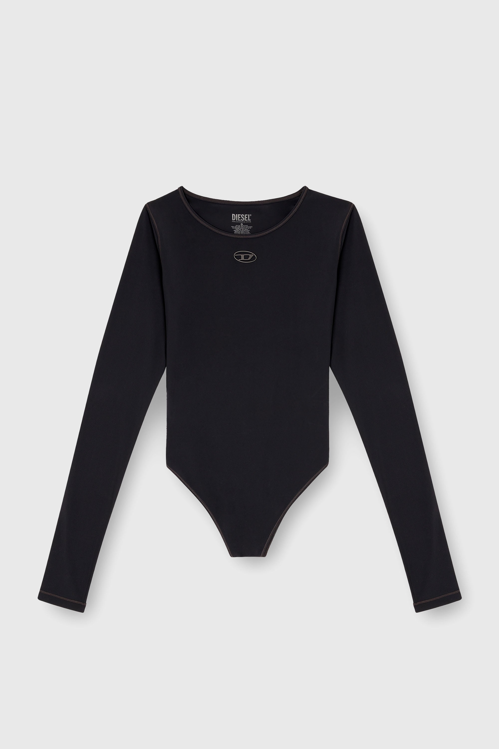 Diesel - ANGELICA-UTLT, Body con cut-out Oval D Donna in Nero - 2