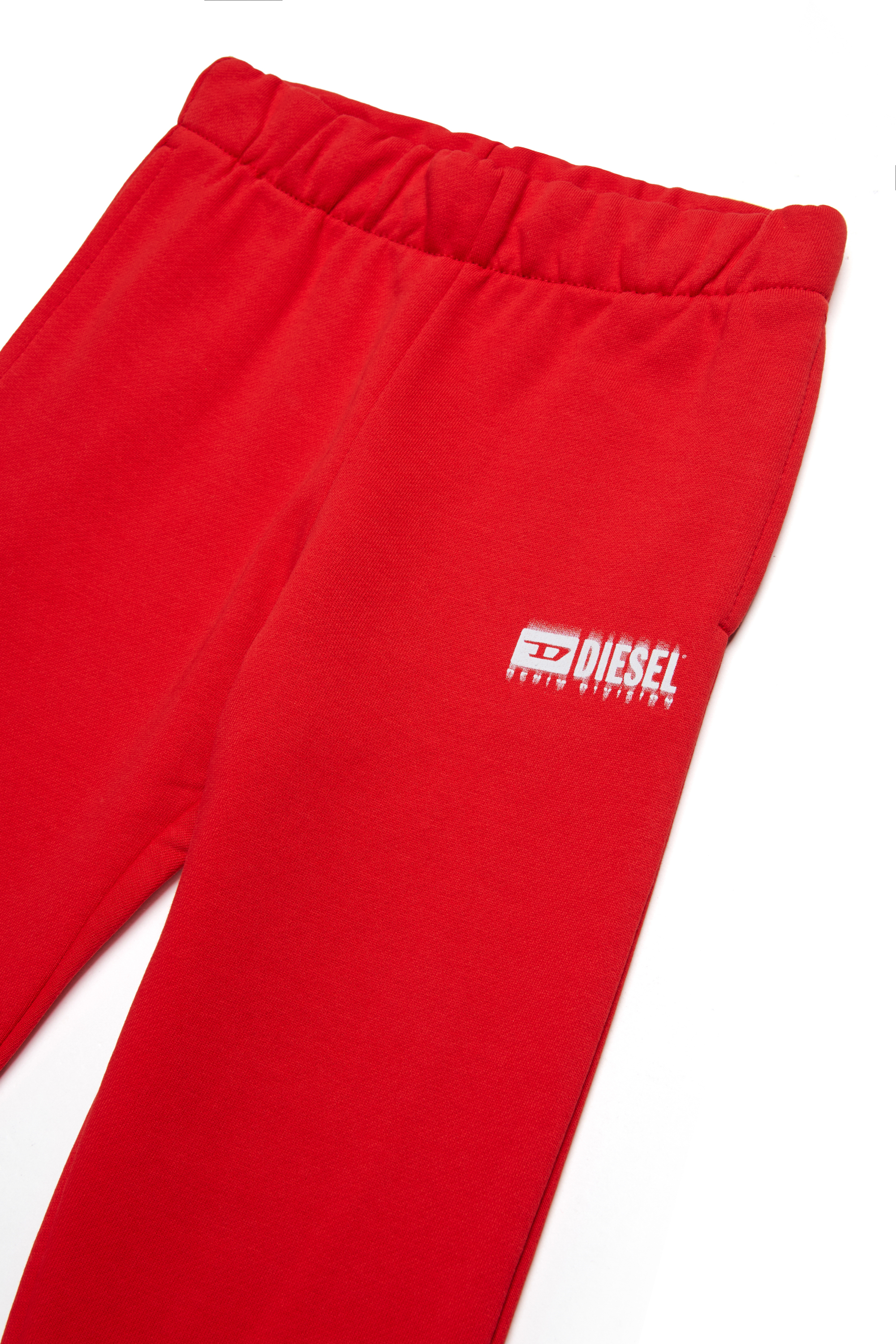 Diesel - PBASEB, Pantaloni tuta con logo sbavato Unisex in Rosso - 3