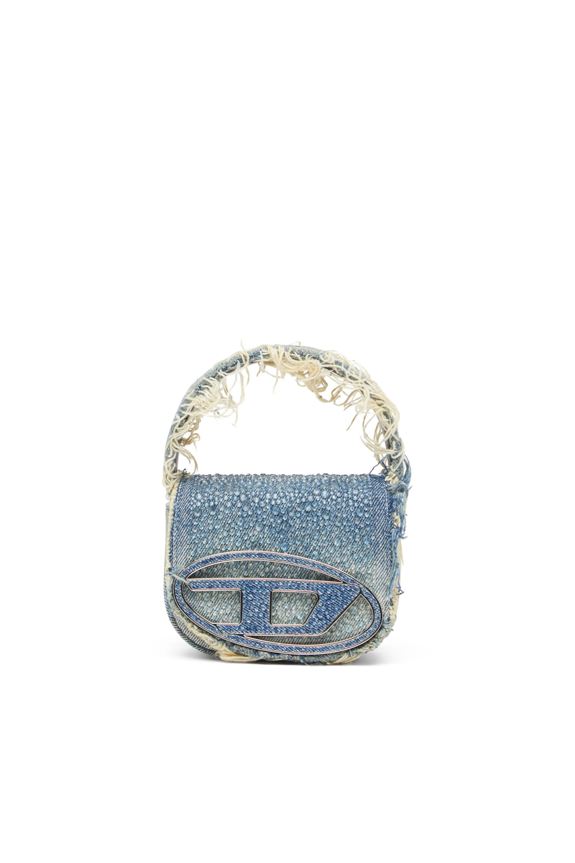 Diesel - 1DR XS, 1DR XS-Iconica mini bag in denim e cristalli Donna in Blu - 2