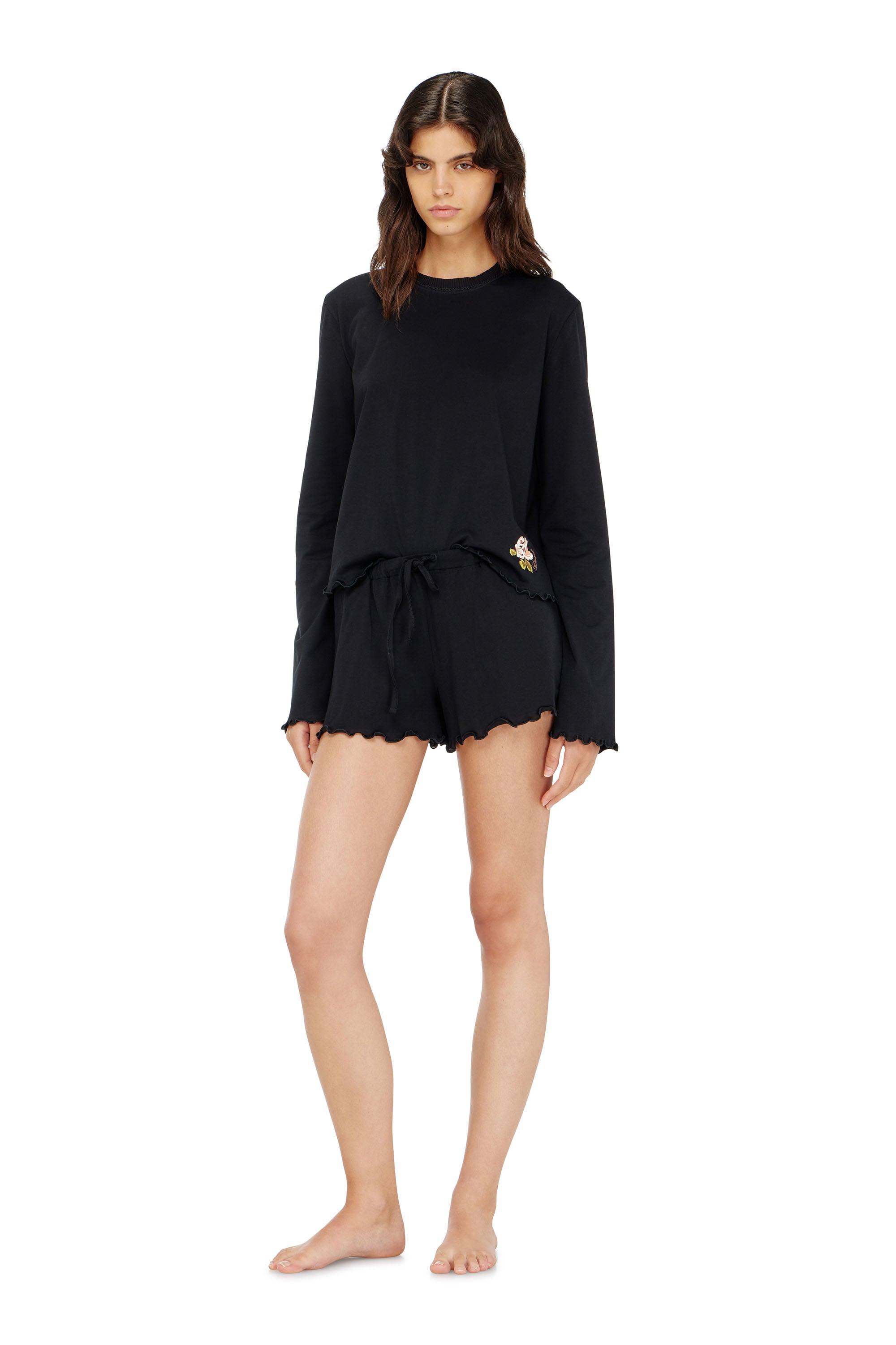 Diesel - SET-LORELAI-D-CORE, Pigiama set in cotone con dettaglio floreale Donna in ToBeDefined - 1