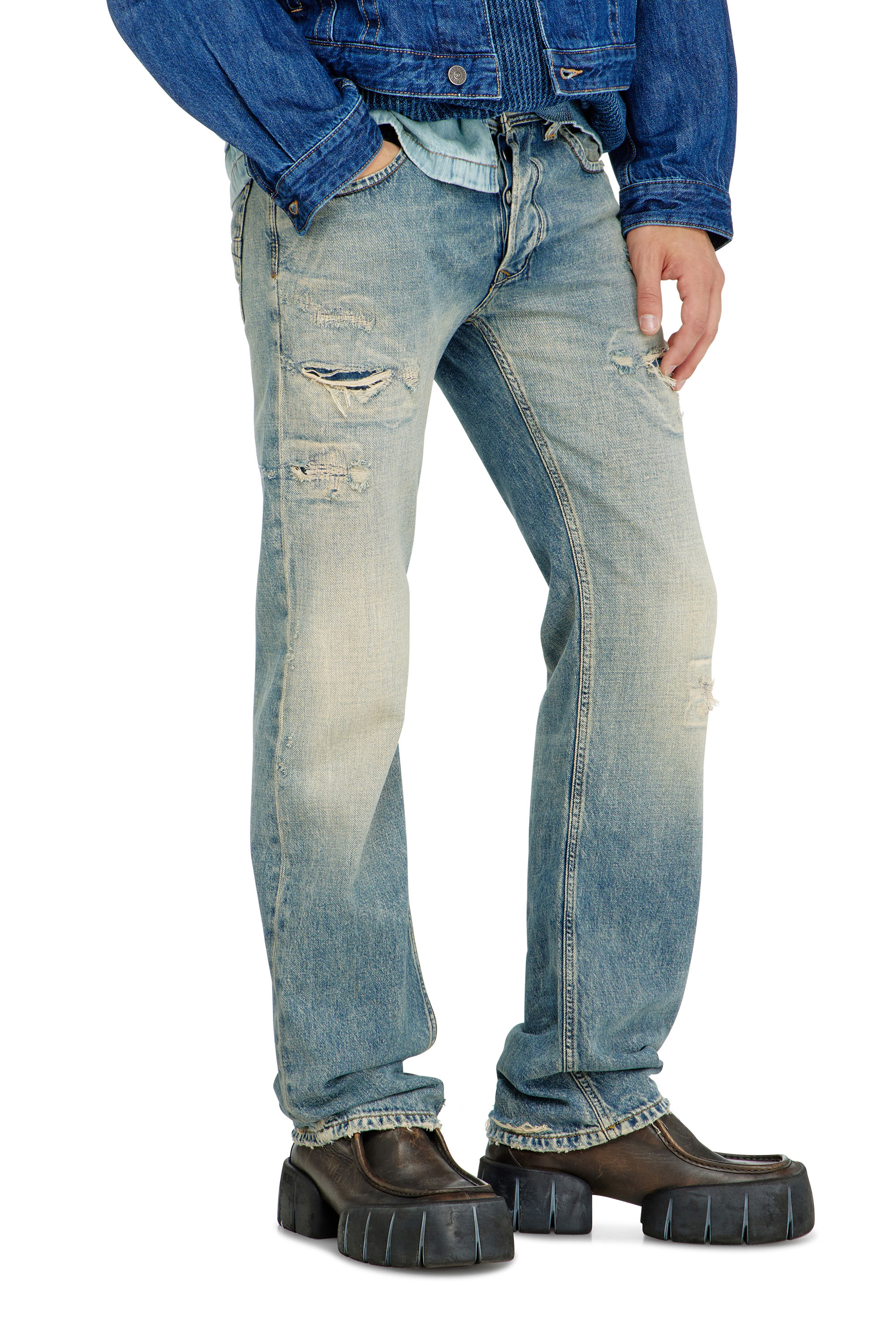 Diesel - Regular Jeans 1985 Larkee 09P62 Uomo, Blu medio - Image 7