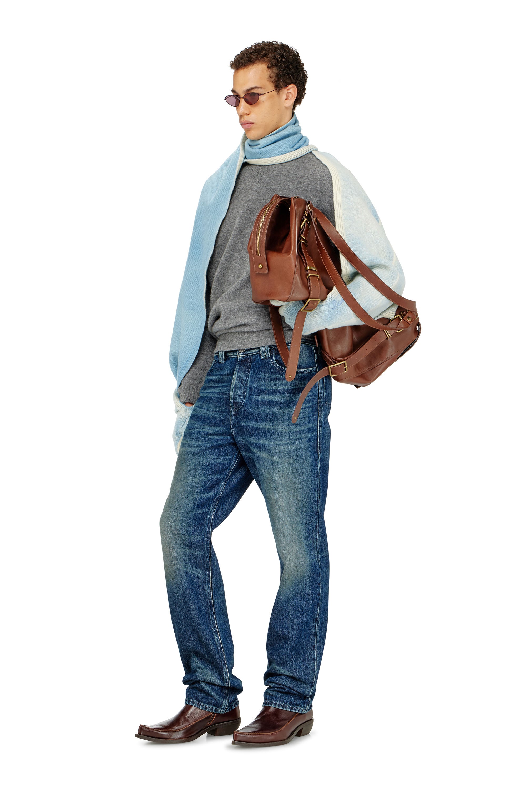 Diesel - K-EVIN, Guanto-sciarpa ibrido in lana bicolore Unisex in ToBeDefined - 1