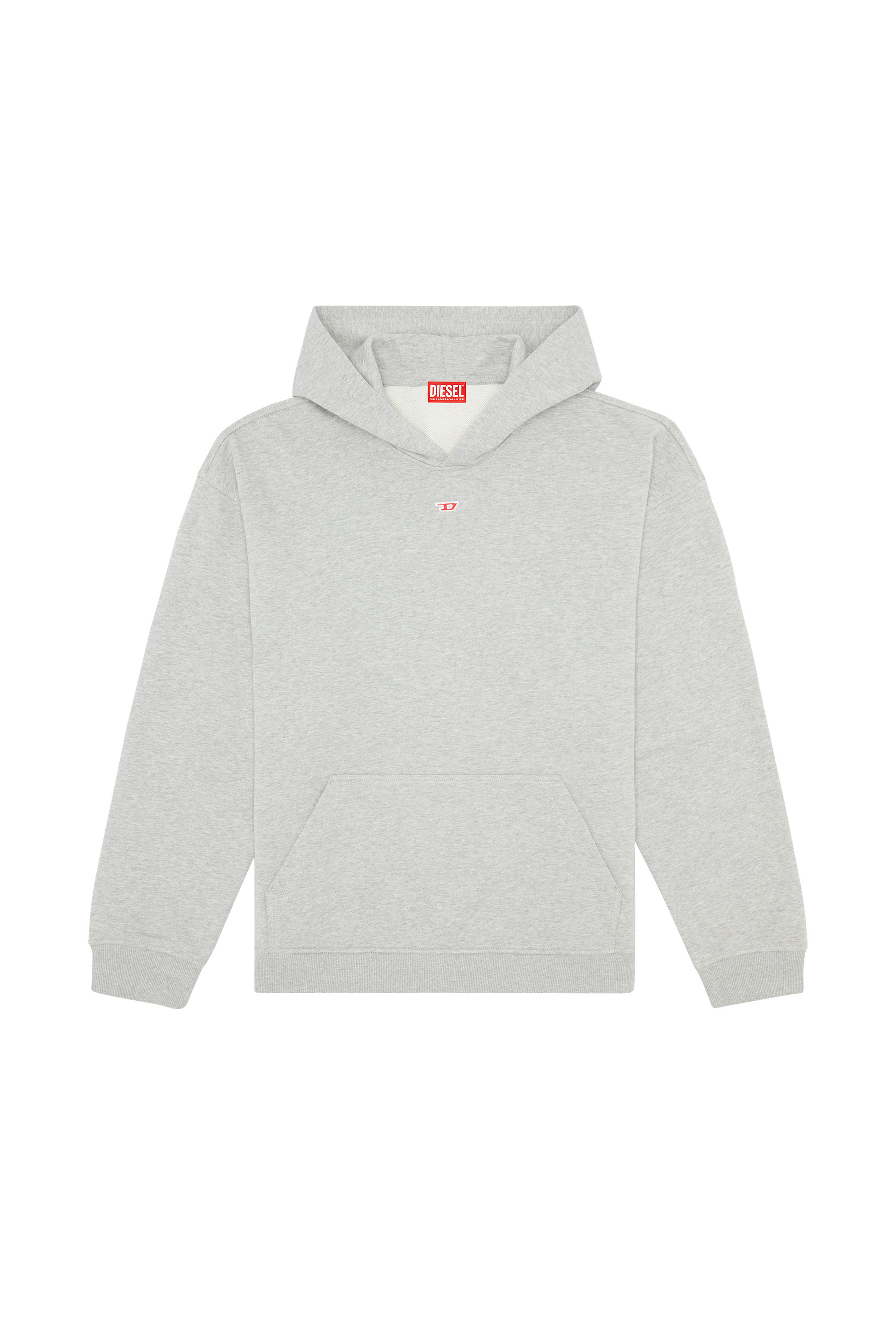 Diesel - S-BOXT-HOOD-D, Hoodie con patch logo D Uomo in Grigio - 3