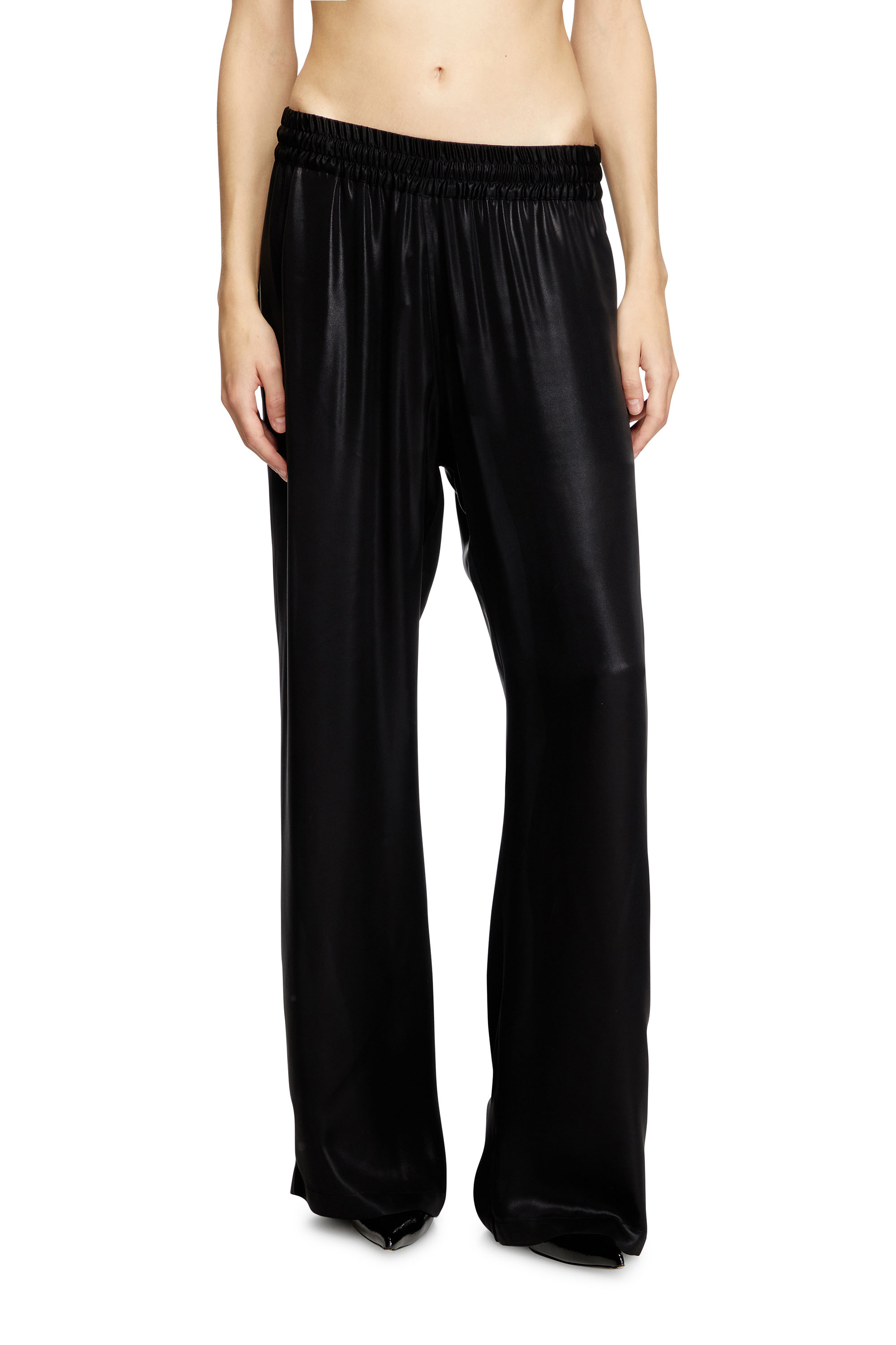Diesel - P-DREYER-C-WN-Q1, Pantaloni tuta in raso Donna in Nero - 3