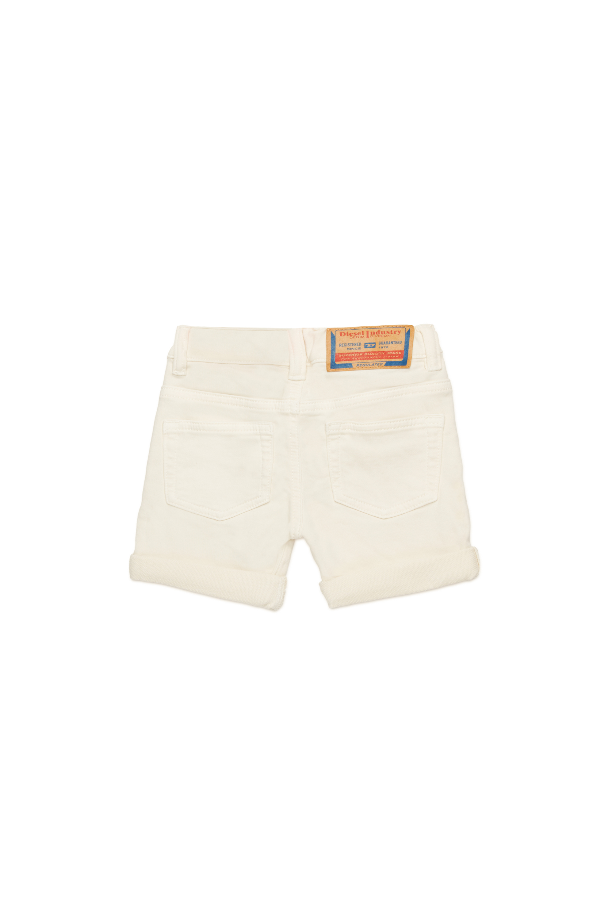 Diesel - PGALLYB JJJ, Shorts colorati in tessuto JoggJeans con risvolti Unisex in Bianco - 2