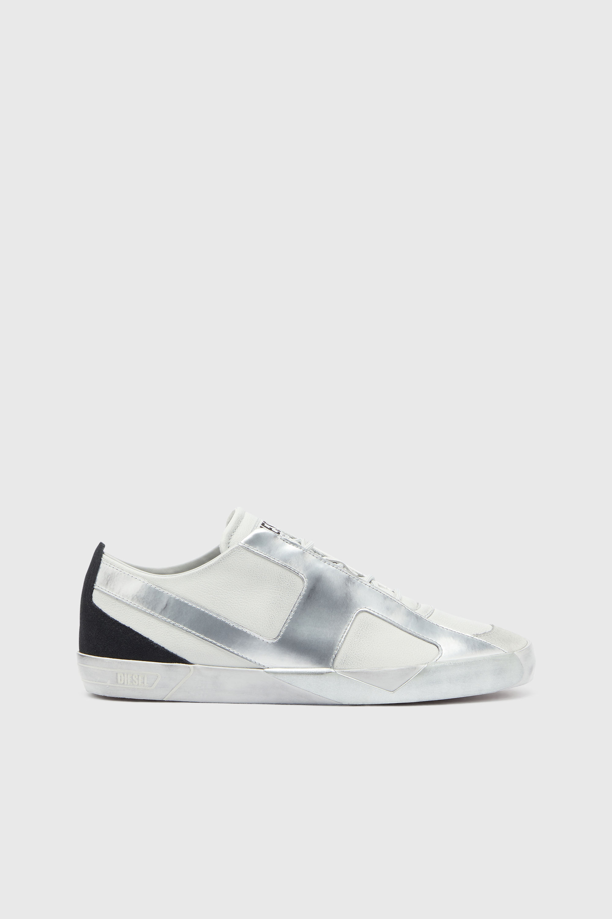 Diesel - S-SLANTE-D LOW, S-Slante-D - Sneakers effetto used in pelle e scamosciato Uomo in Bianco - 1