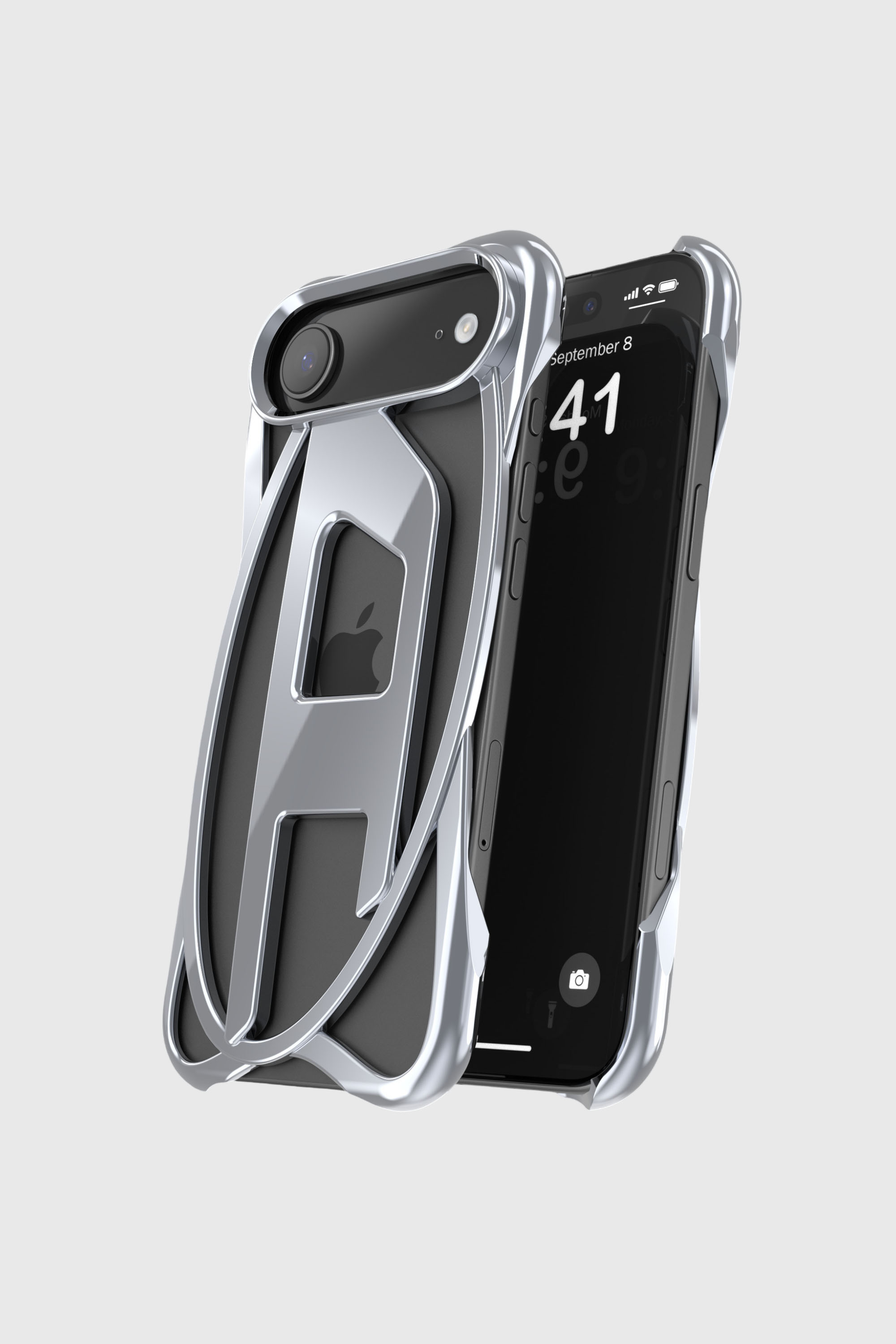 Diesel - 60444 D FRAME CASE, Unisex's Caged D glossy case for iPhone 17 Air in Dark grey - 5