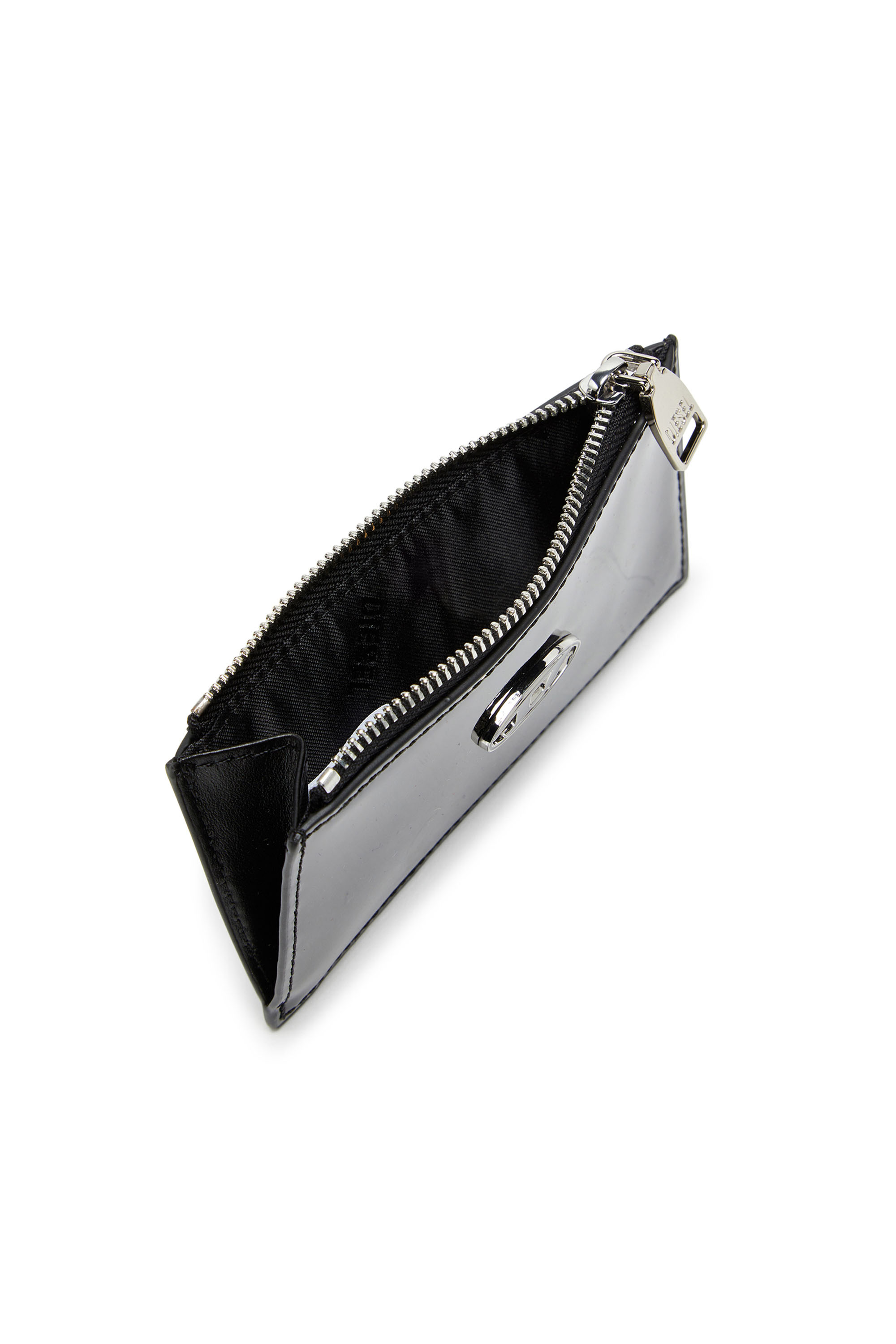 Diesel - PLAY CARD HOLDER III, Porta carte in pelle lucida Donna in Nero - 3