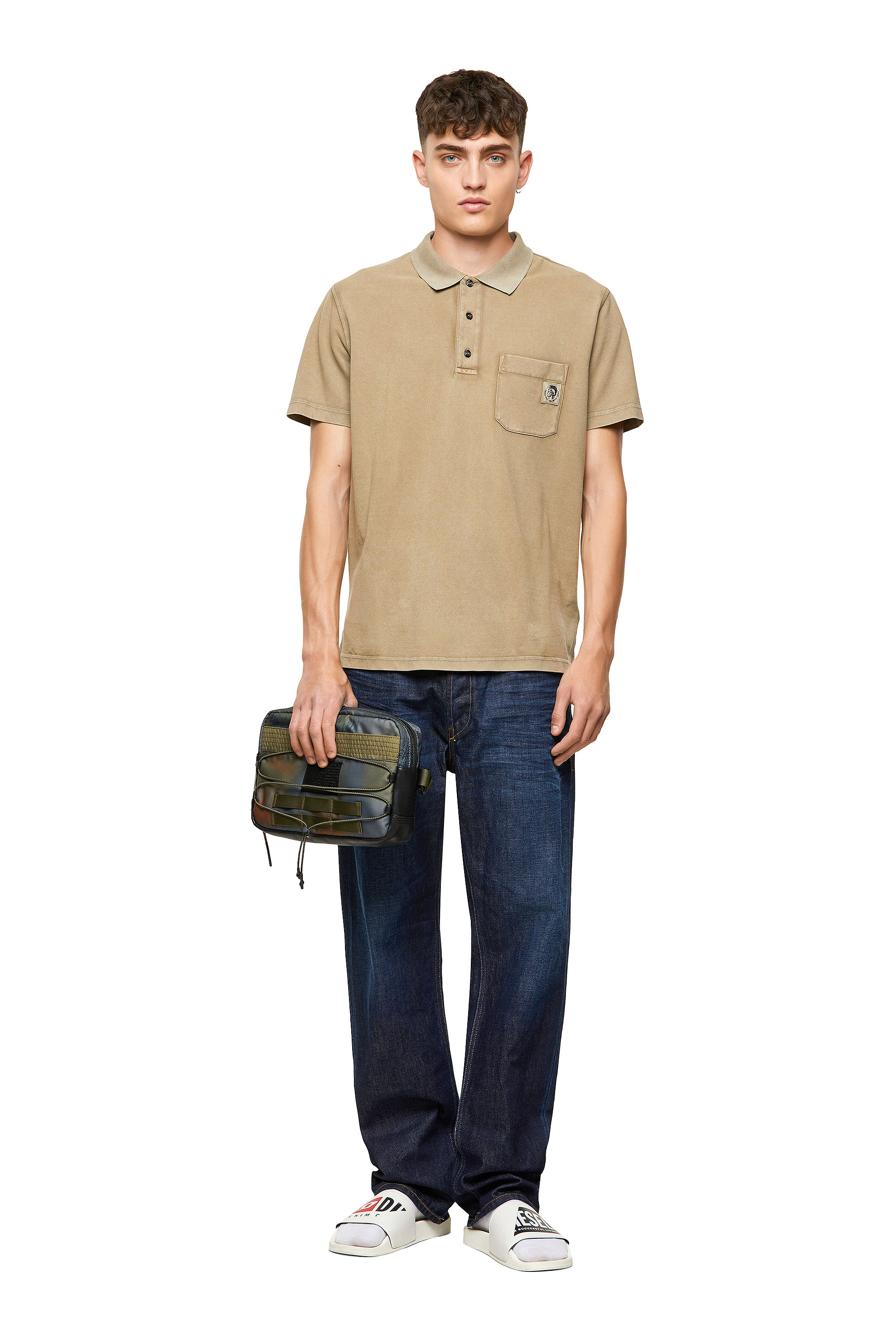 T-POLO-WORKY-B1, Verde Militare Diesel - T-POLO-WORKY-B1, Verde Militare - Image 1