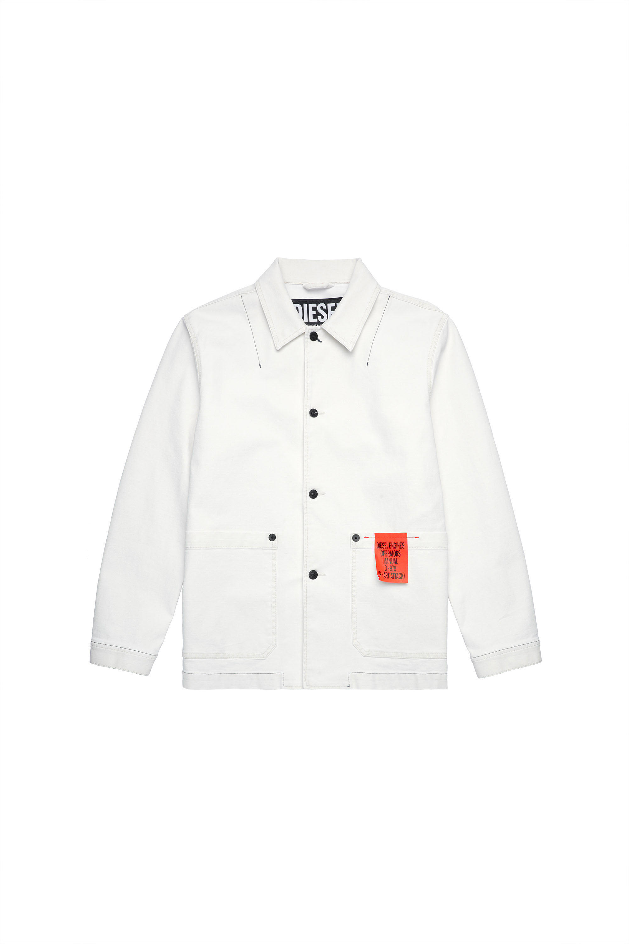 D-ROLK-SP2, Bianco - Giacche in denim