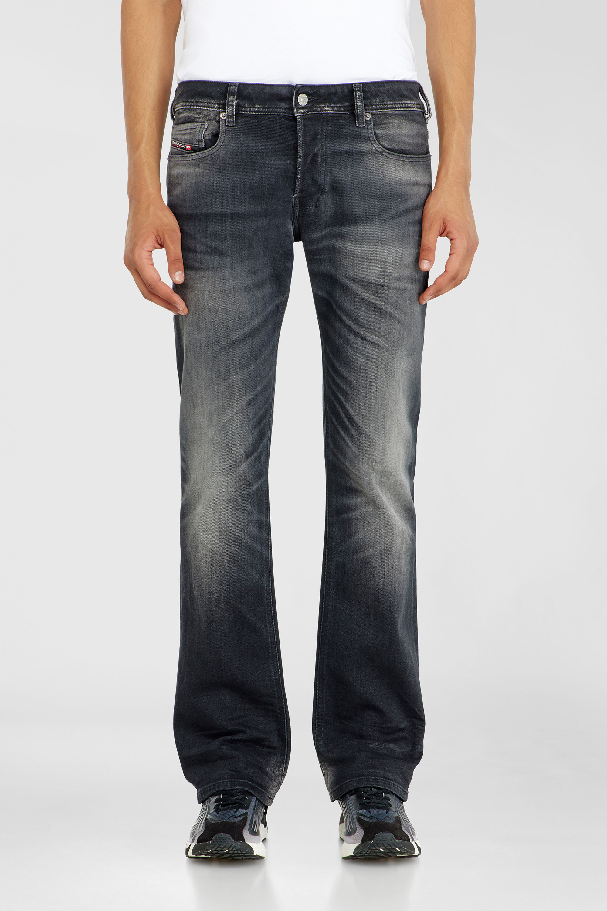 Diesel - Bootcut Jeans 2007 Zatiny 09P38 Uomo, Nero/Grigio scuro - Image 1