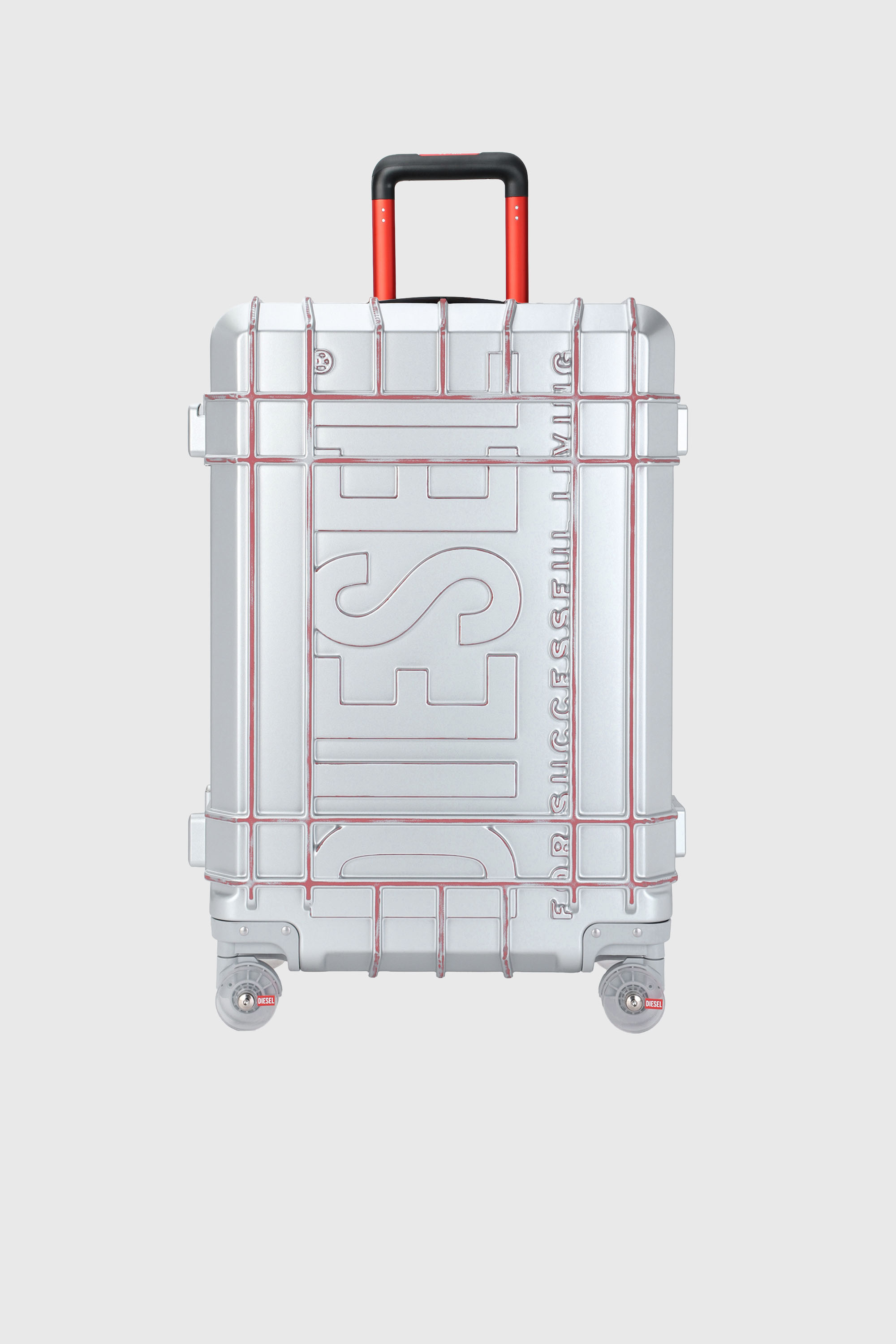 Diesel - DIESEL PC STRONG IMAGE TROLLEY- DSL003, Valigia resistente taglia L Unisex in Argento - 1