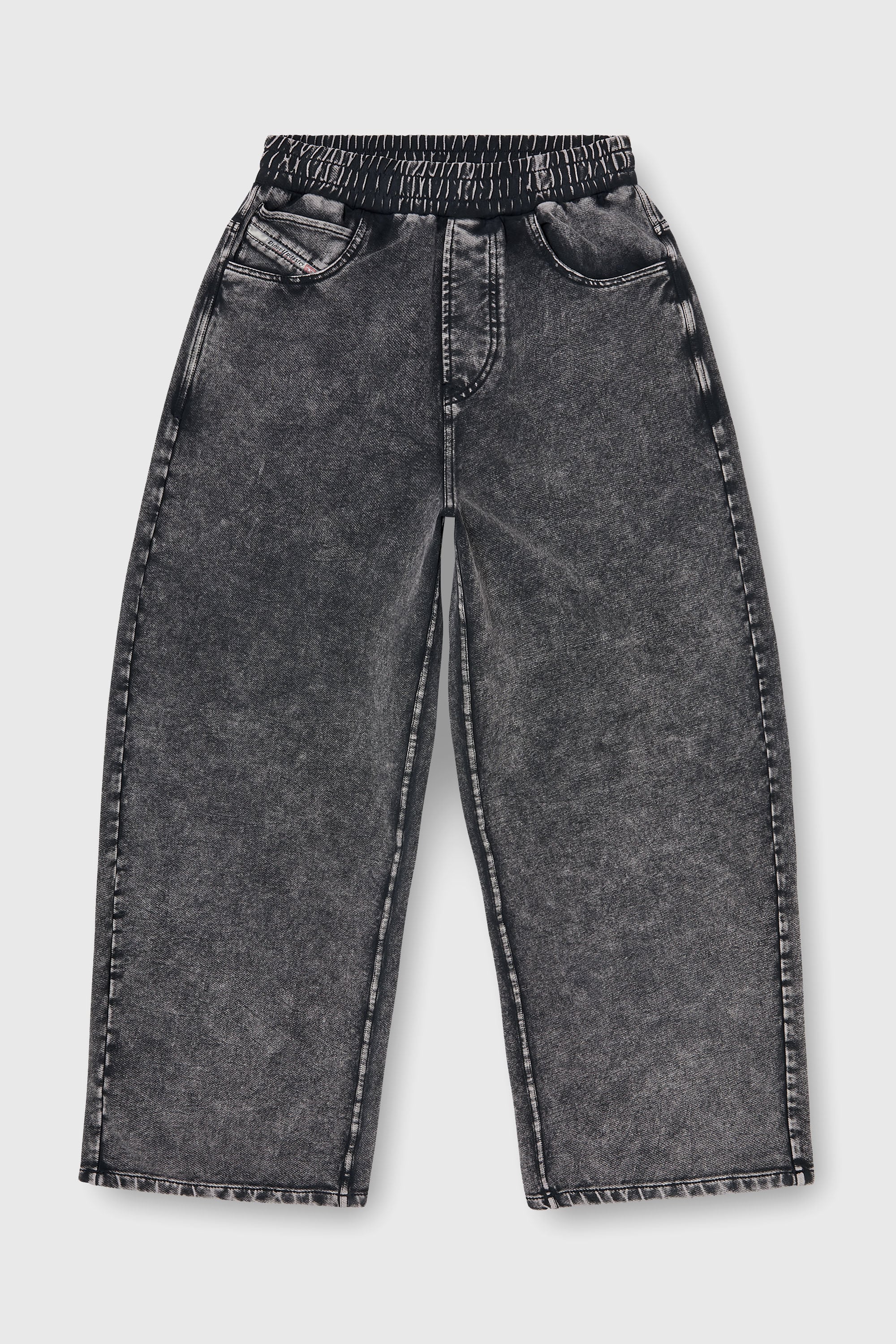 Diesel - P-STUKY, Pantaloni da tuta effetto denim Donna in Grigio - 2
