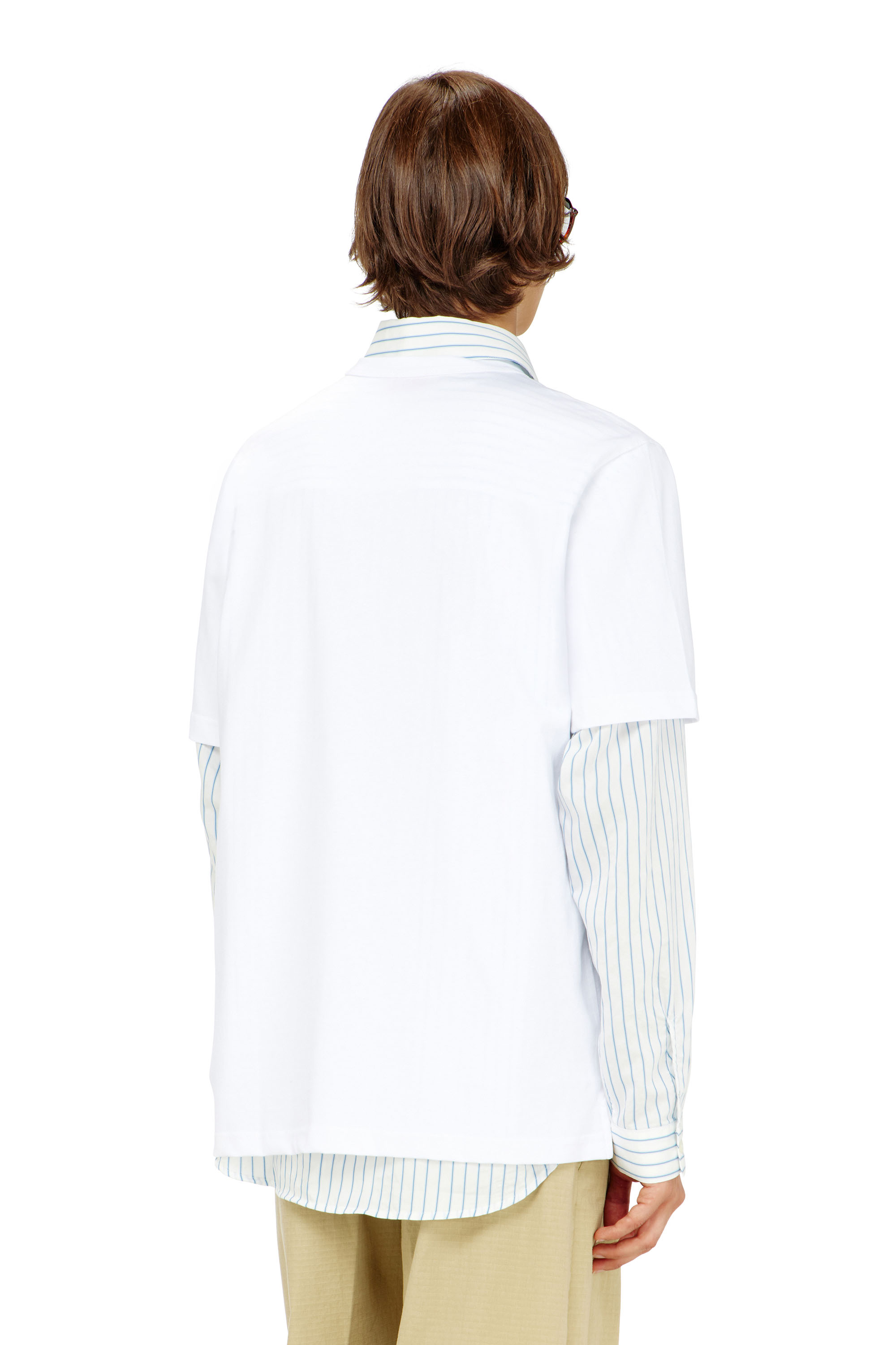 Diesel - T-ADJUST-OD, T-shirt con Oval D metallica Uomo in Bianco - 4