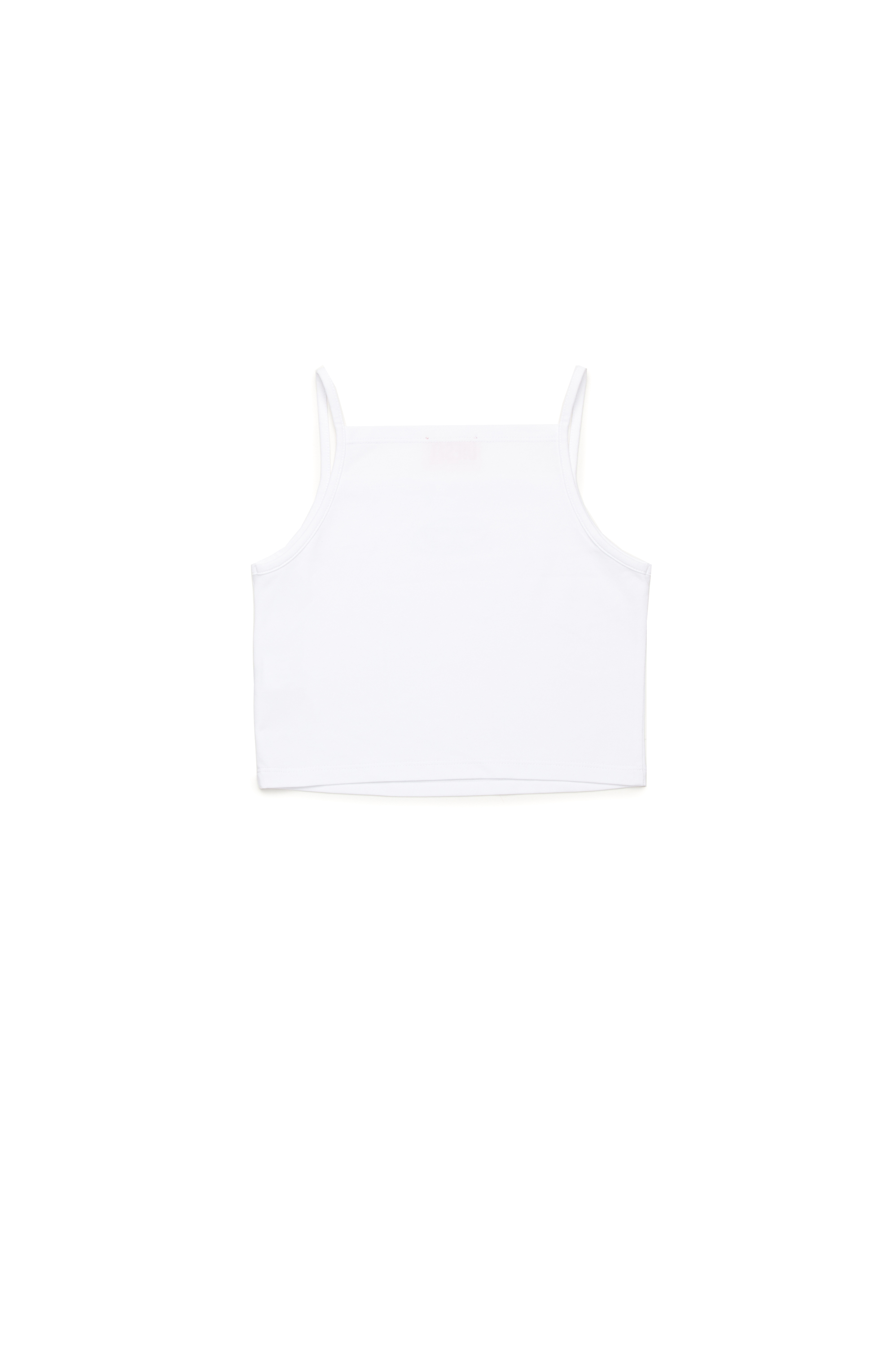 Diesel - TRIND, Top a sottoveste con logo Oval D in cristalli Donna in Bianco - 2