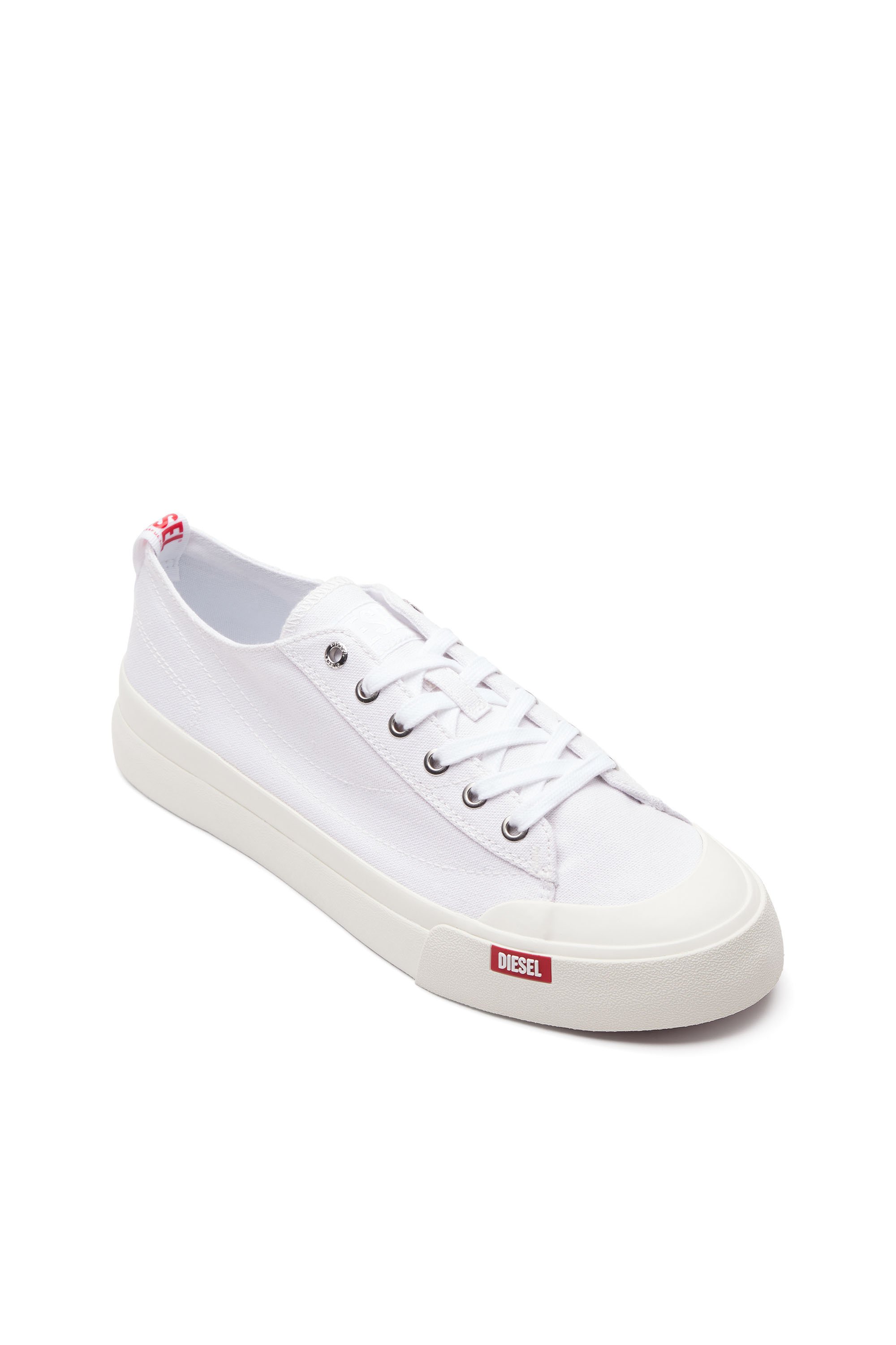 Diesel - S-ATHOS LOW W, S-Athos Low-Sneaker in canvas Donna in Bianco - 6