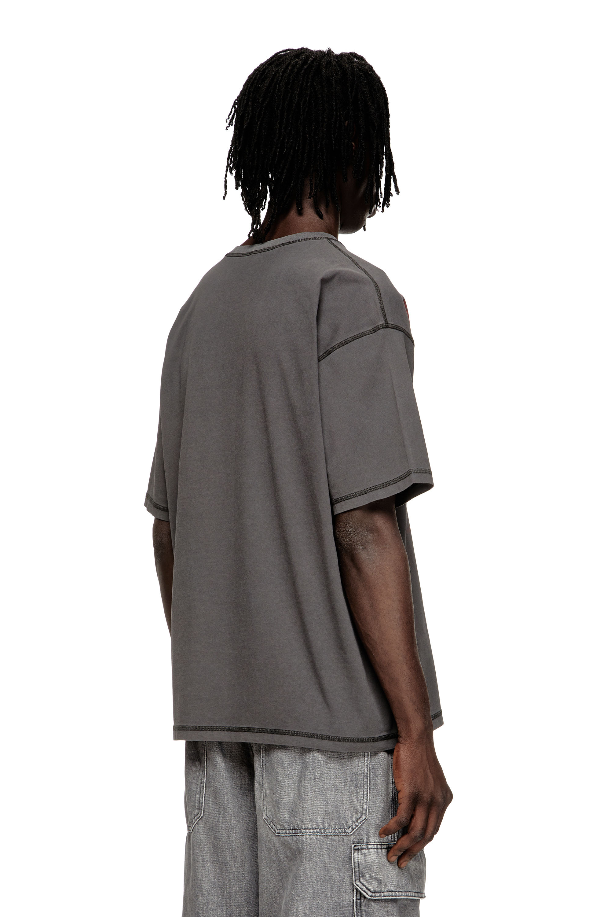 Diesel - T-BOXT-T5, T-shirt in cotone con stampa Oval D Uomo in ToBeDefined - 4