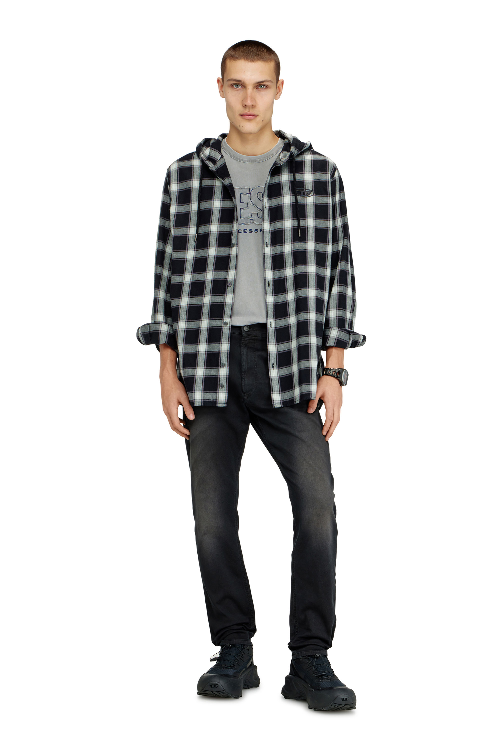 Diesel - Regular 2032 D-Krooley-BW Joggjeans&reg; 0670M Uomo, Nero - Image 1