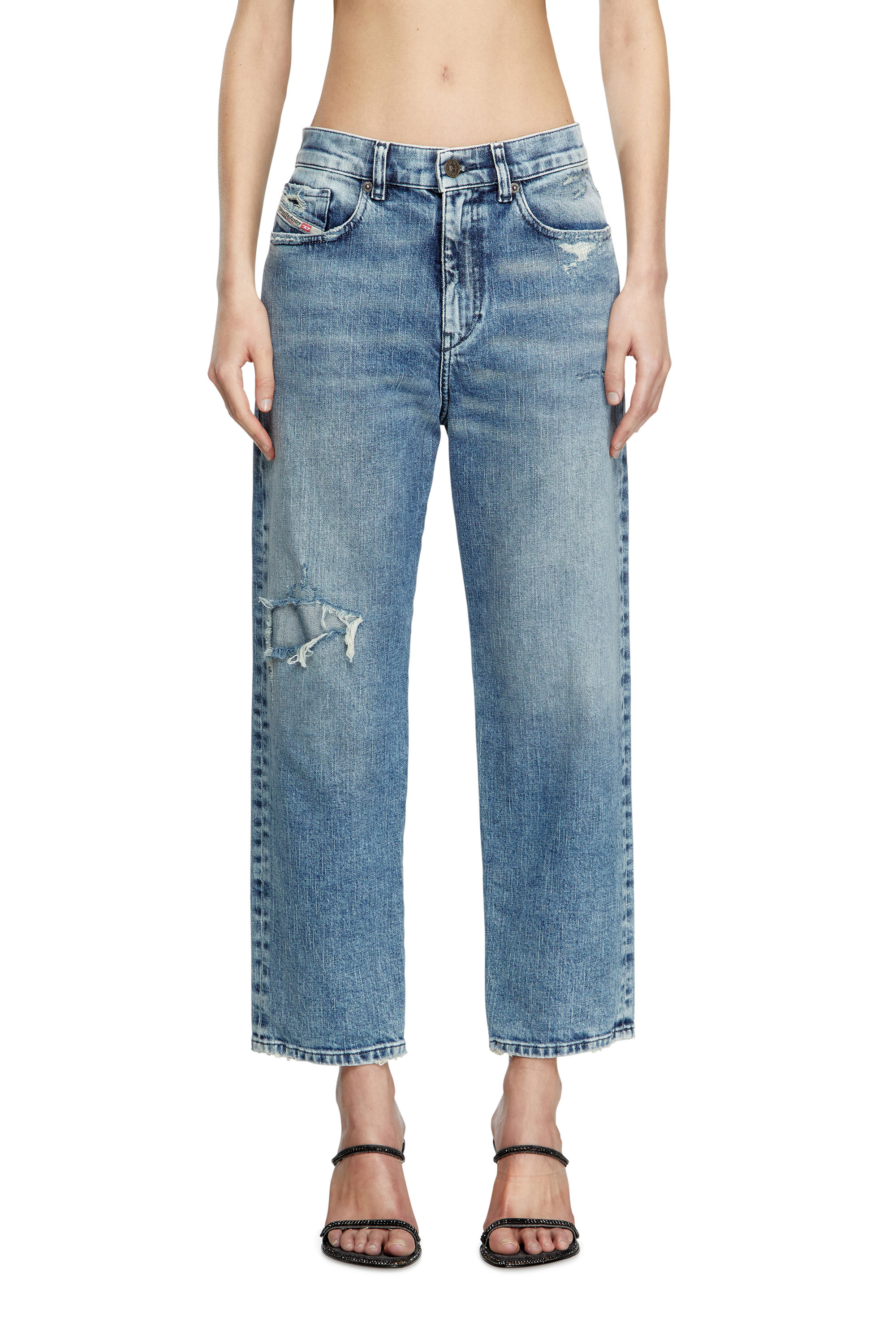 Diesel - Regular Jeans 2016 D-Air 09L34 Donna, Blu Chiaro - Image 3