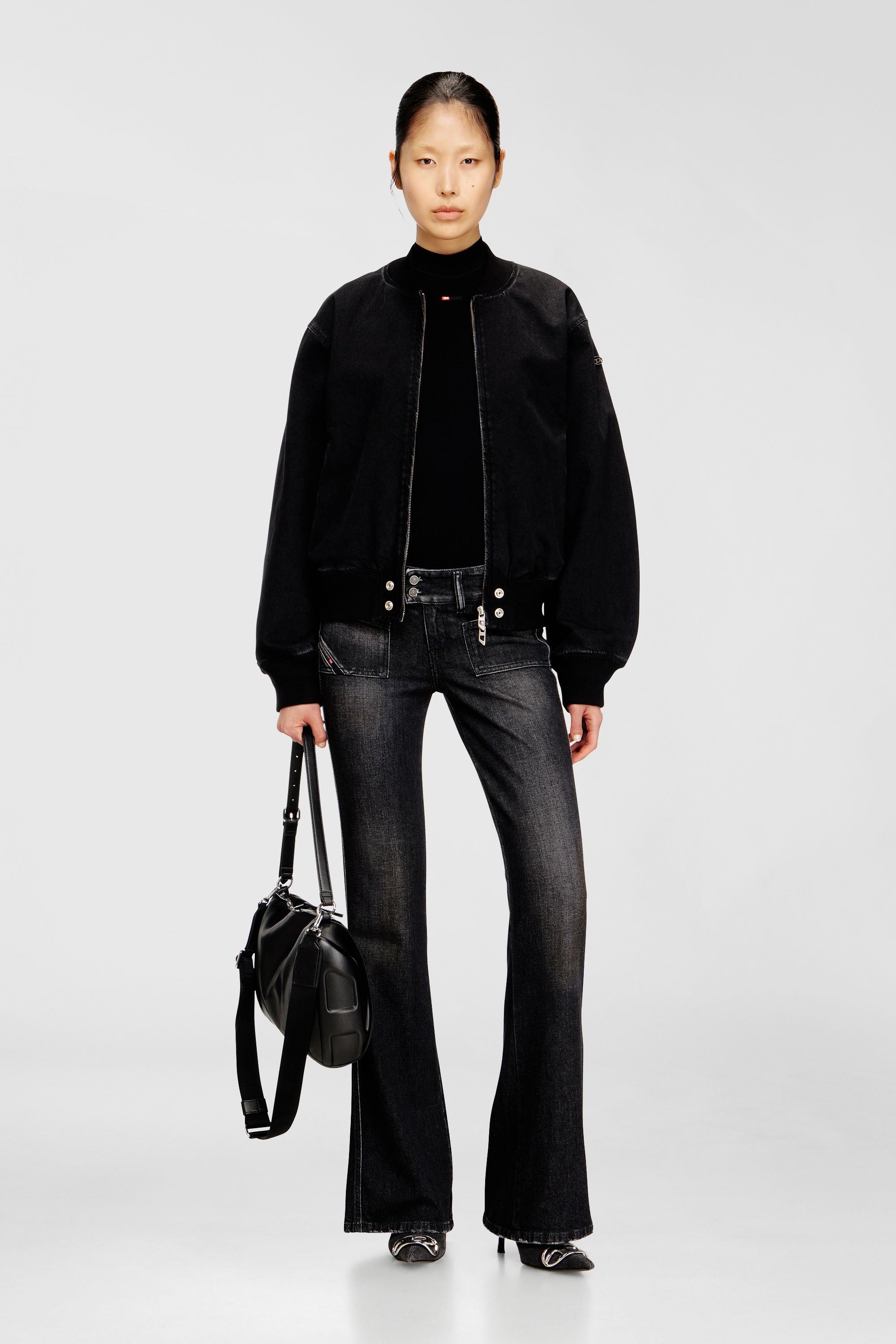 Diesel - D-GUZ, Giacca bomber in denim Unisex in Nero - 2