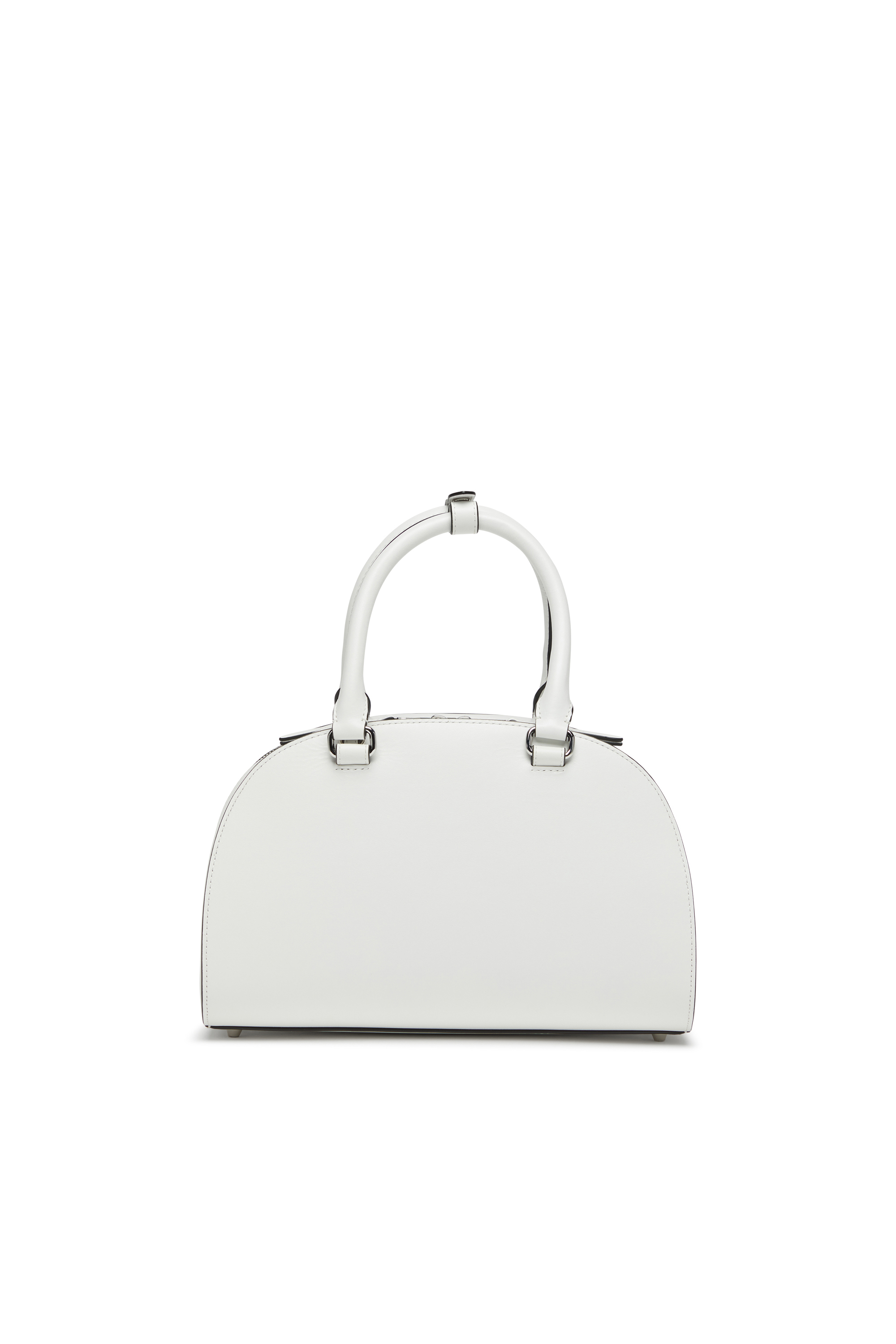 Diesel - 1DR DOME TOP HANDLE, Borsa bowling in pelle Donna in Bianco - 2