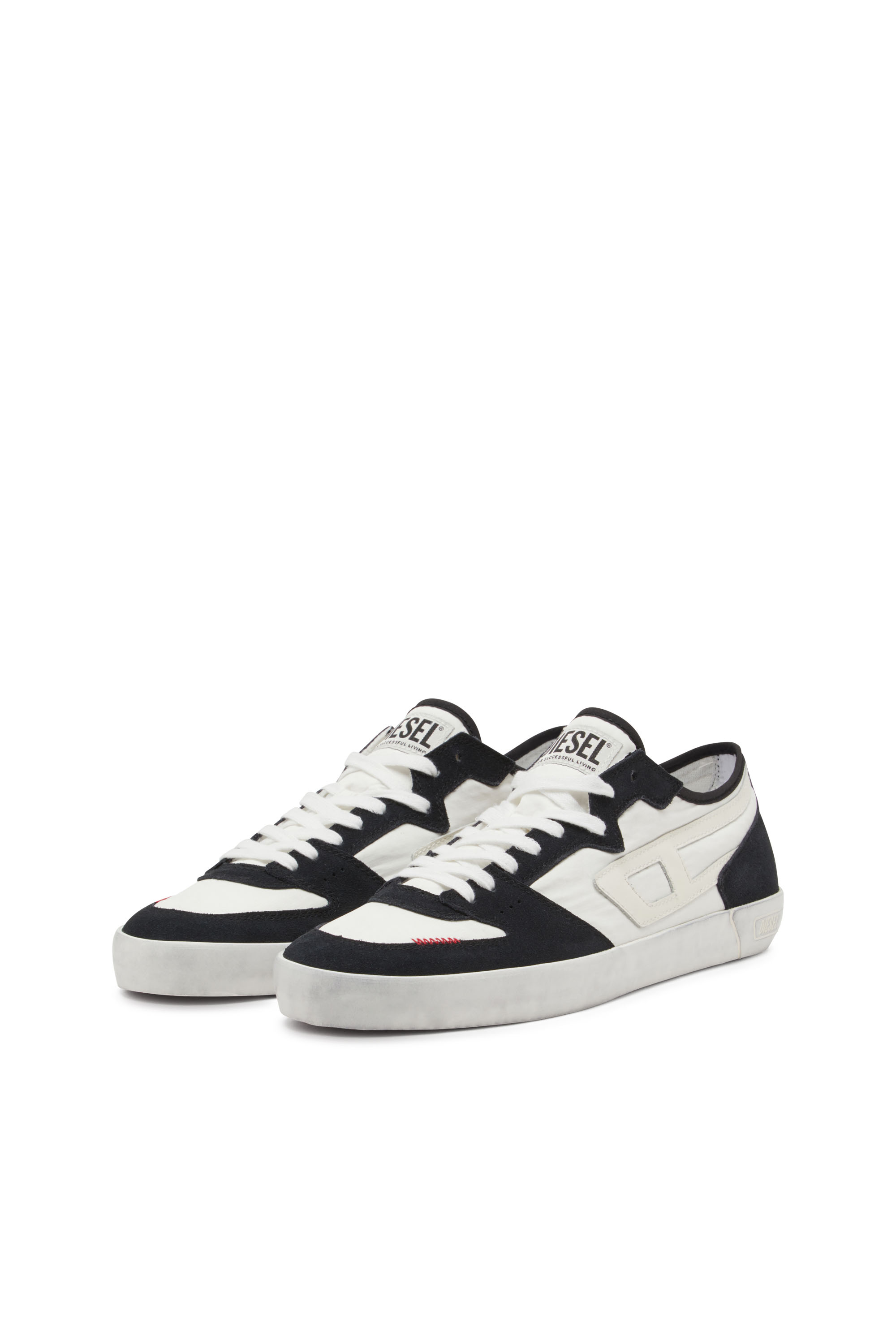 Diesel - S-LEROJI D-1 LOW, Sneaker in ripstop imbottito e suede Uomo in Multicolor - 8