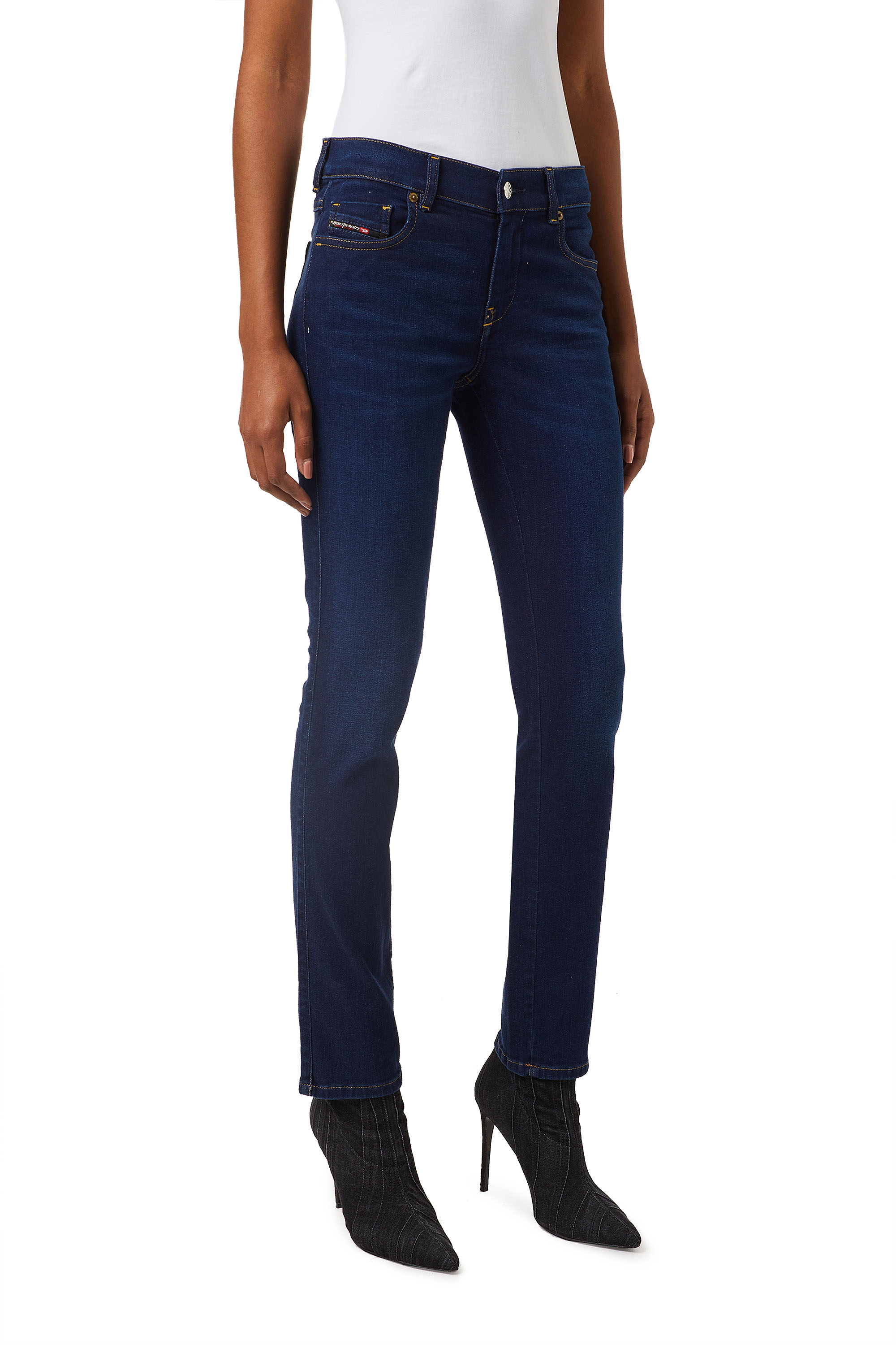 Diesel - Sandy 0095Y Straight Jeans, Blu Scuro - Image 4