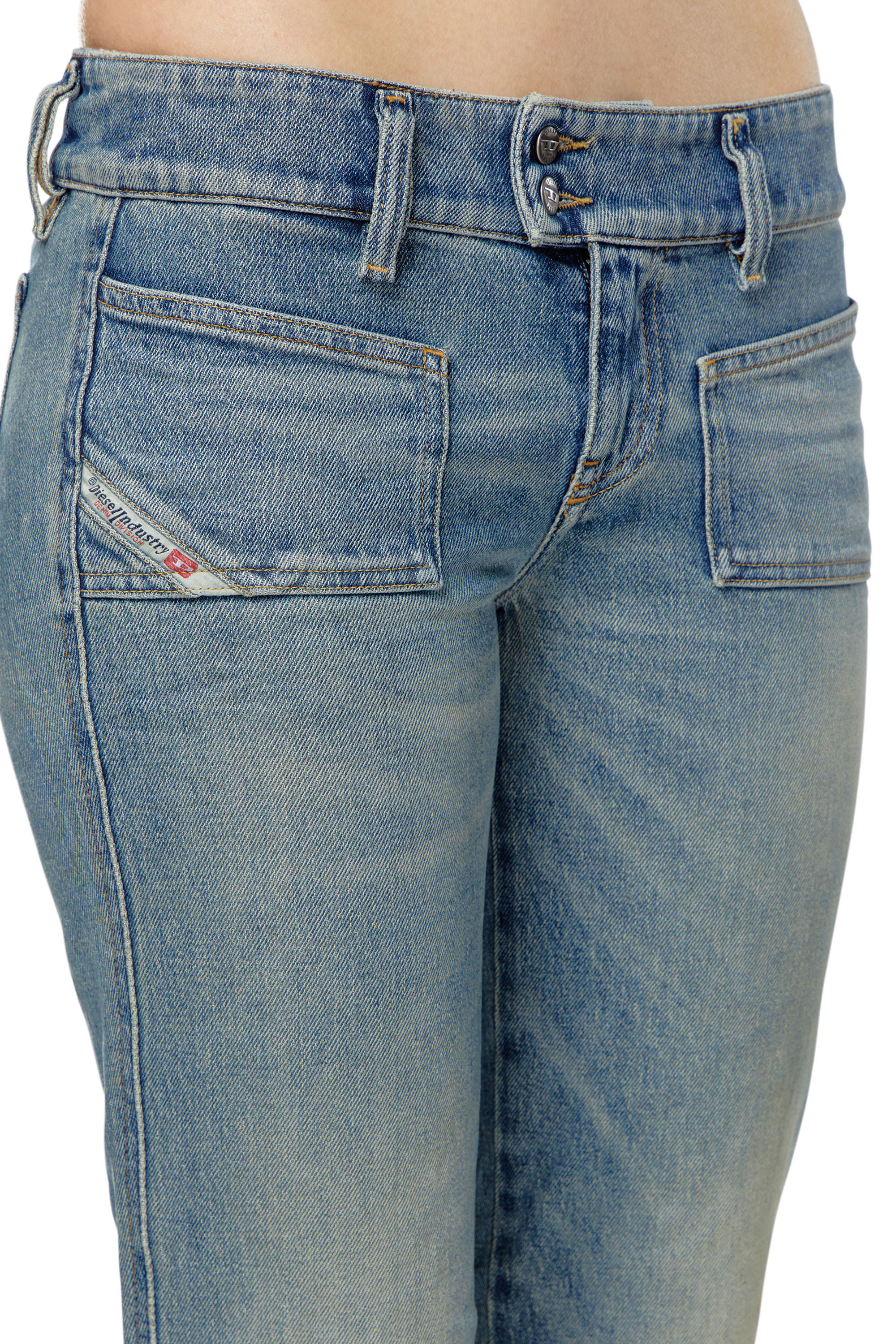Diesel - Bootcut and Flare Jeans D-Hush 09J55, Blu Chiaro - Image 5