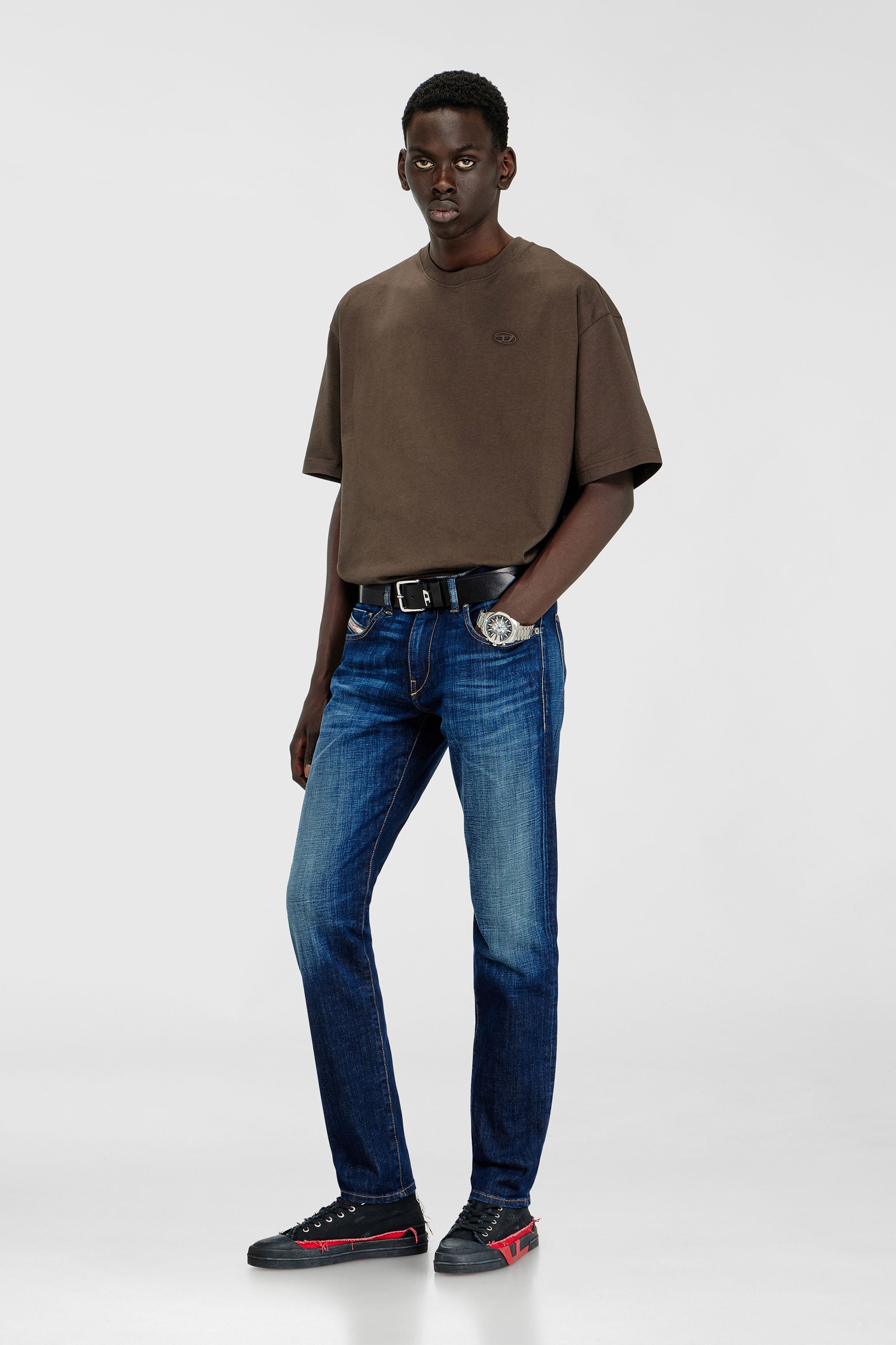 Diesel - Slim Jeans 2019 D-Strukt 09L61 Uomo, Blu medio - Image 2
