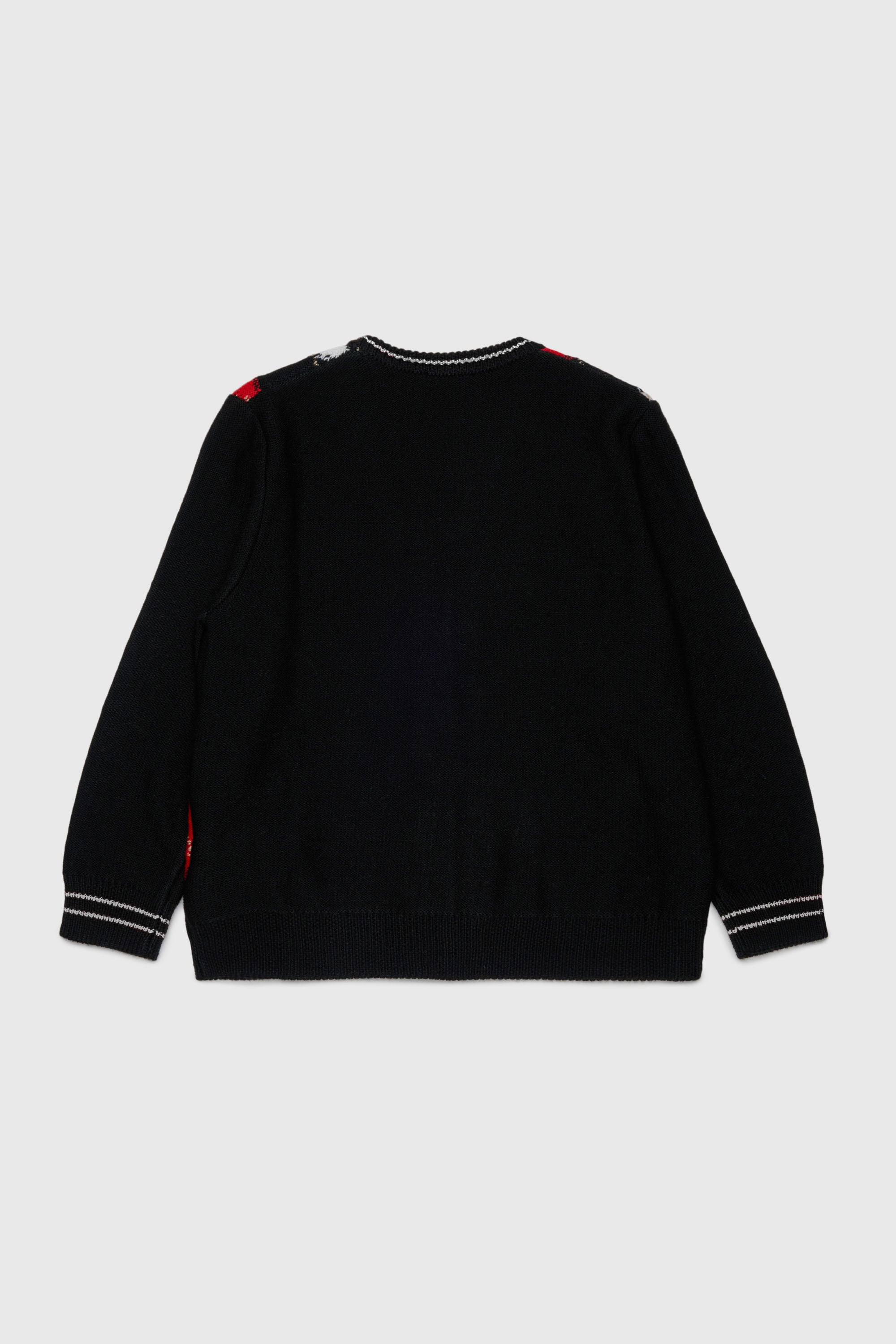 Diesel - KROMYCARDIGAN OVER, Cardigan in misto lana con motivo argyle Unisex in Nero - 2