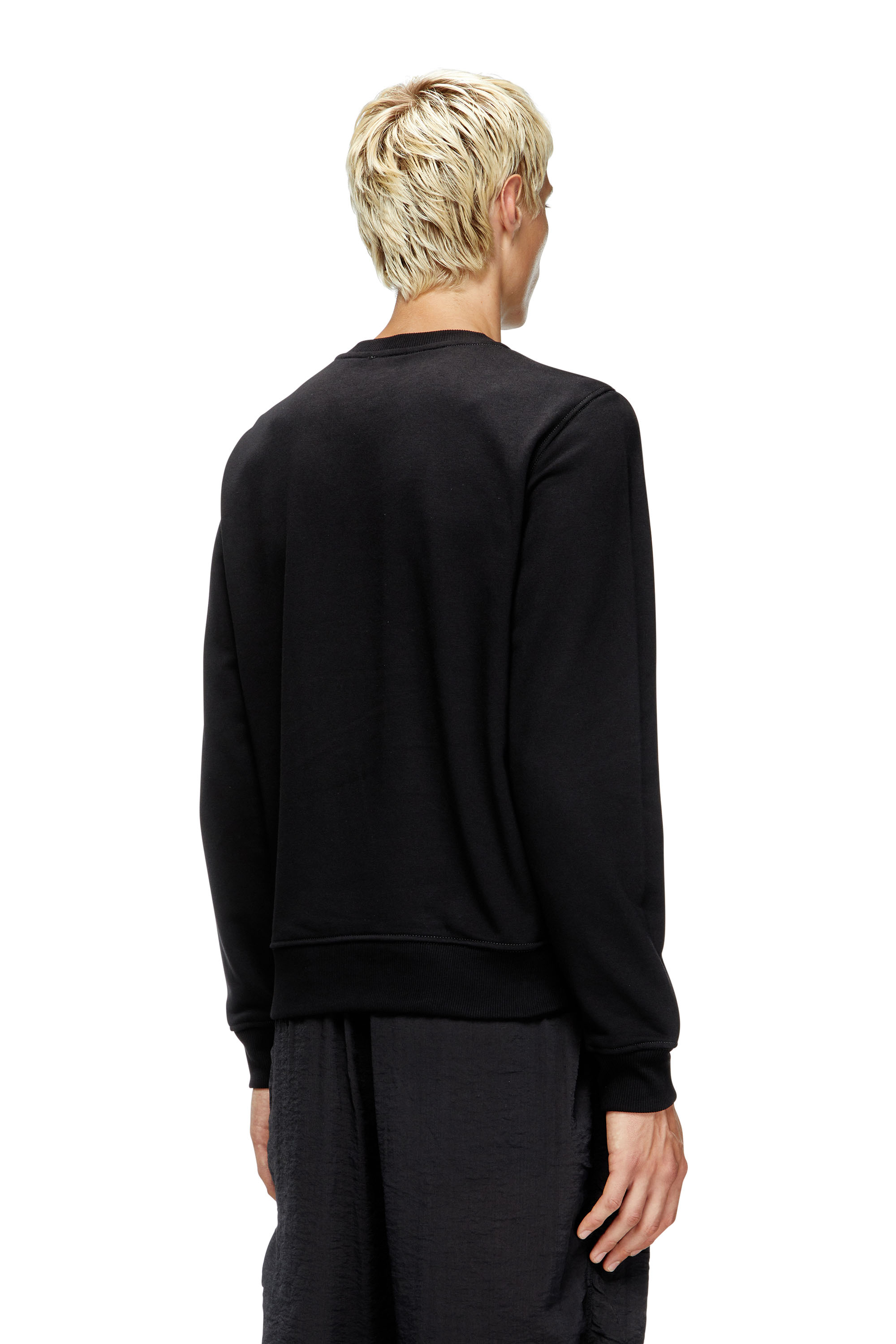 Diesel - S-GINN-T1, Felpa con ricamo Phoenix Uomo in Nero - 4