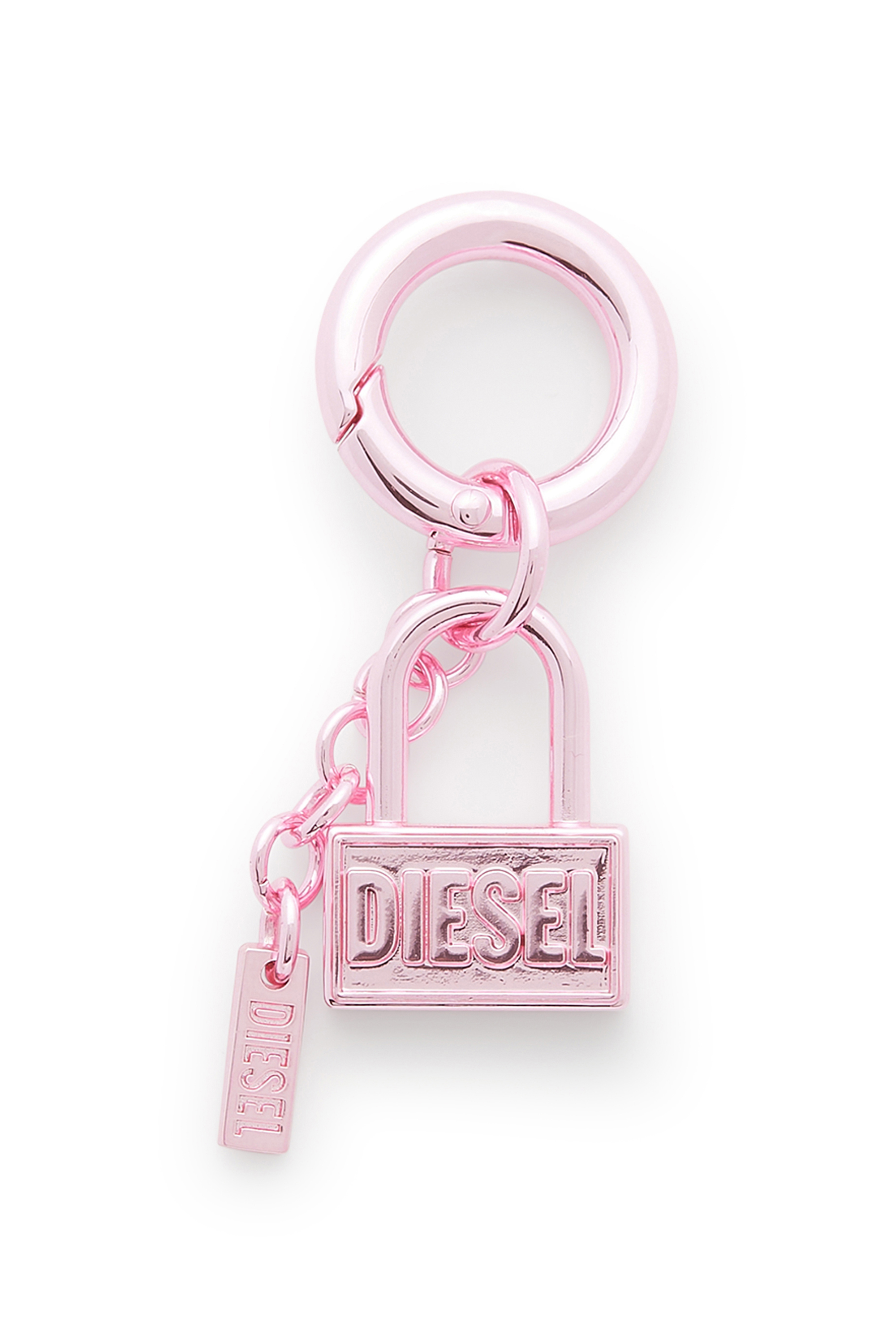 Diesel - CHARM-LOCK, Charm in metallo con design a lucchetto Unisex in Rosa - 1