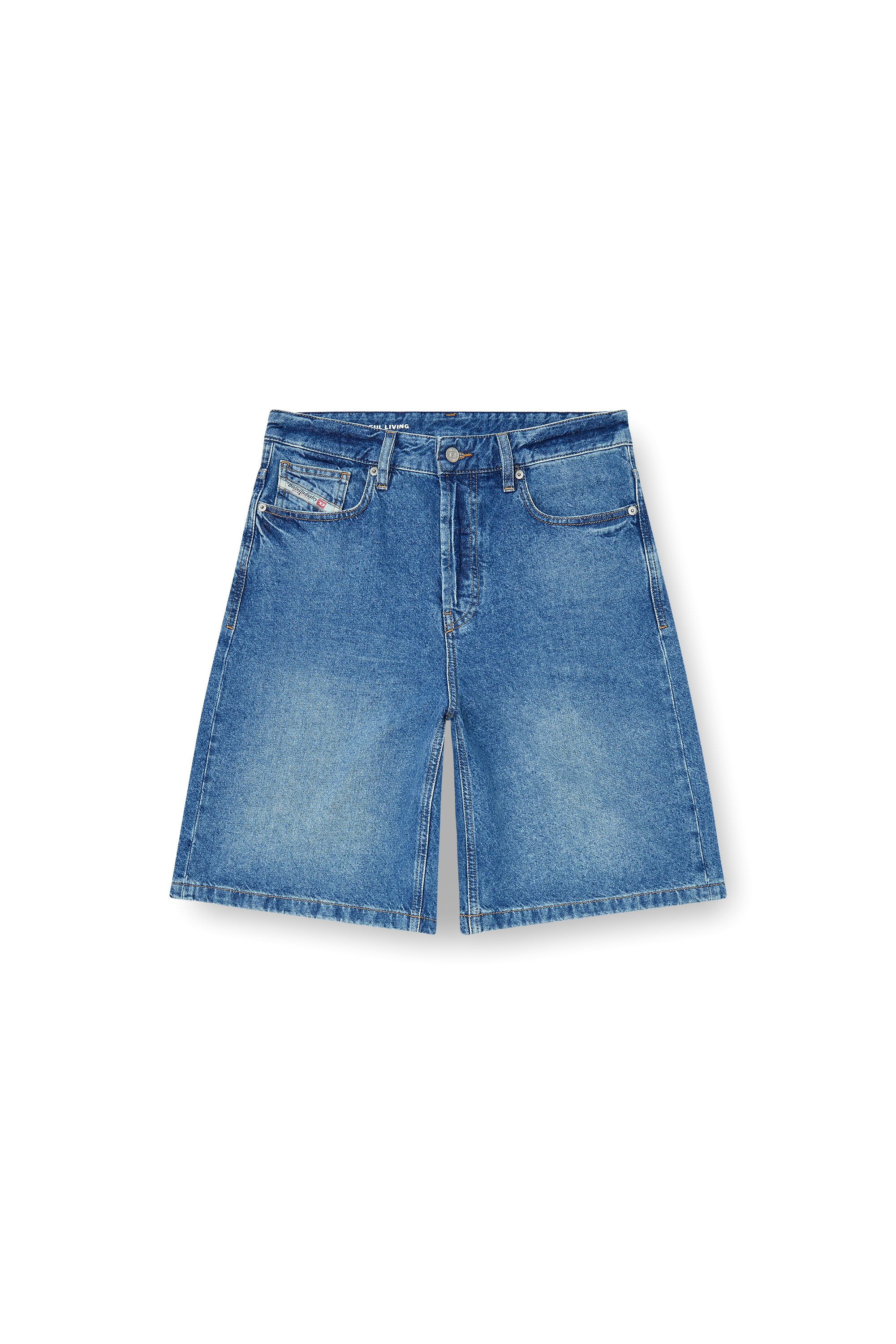 Diesel - DE-SIRE-SHORT, Shorts in denim dal lavaggio pulito Donna in Blu - 3