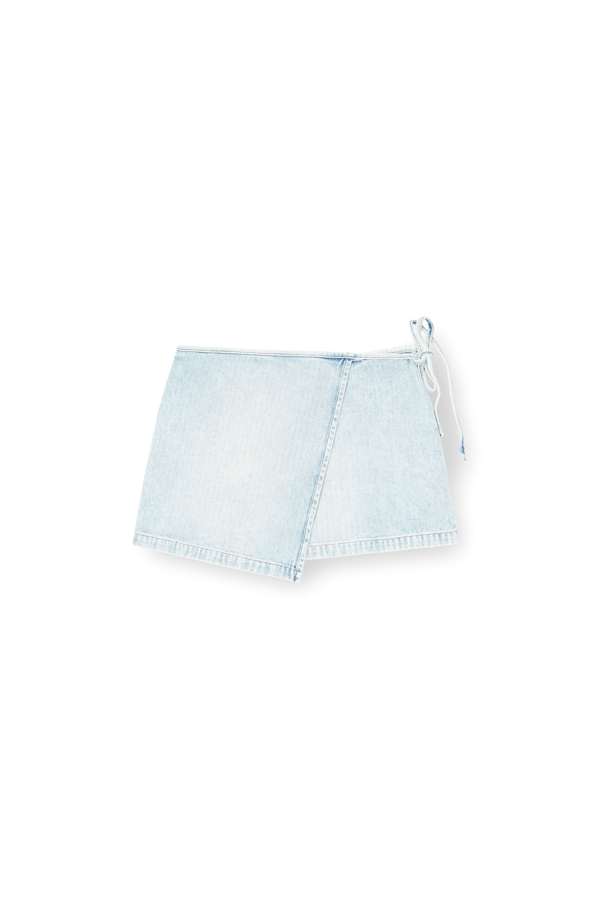 Diesel - DE-LEM-MINI, Gonna a portafoglio in denim herringbone Donna in Blu - 2