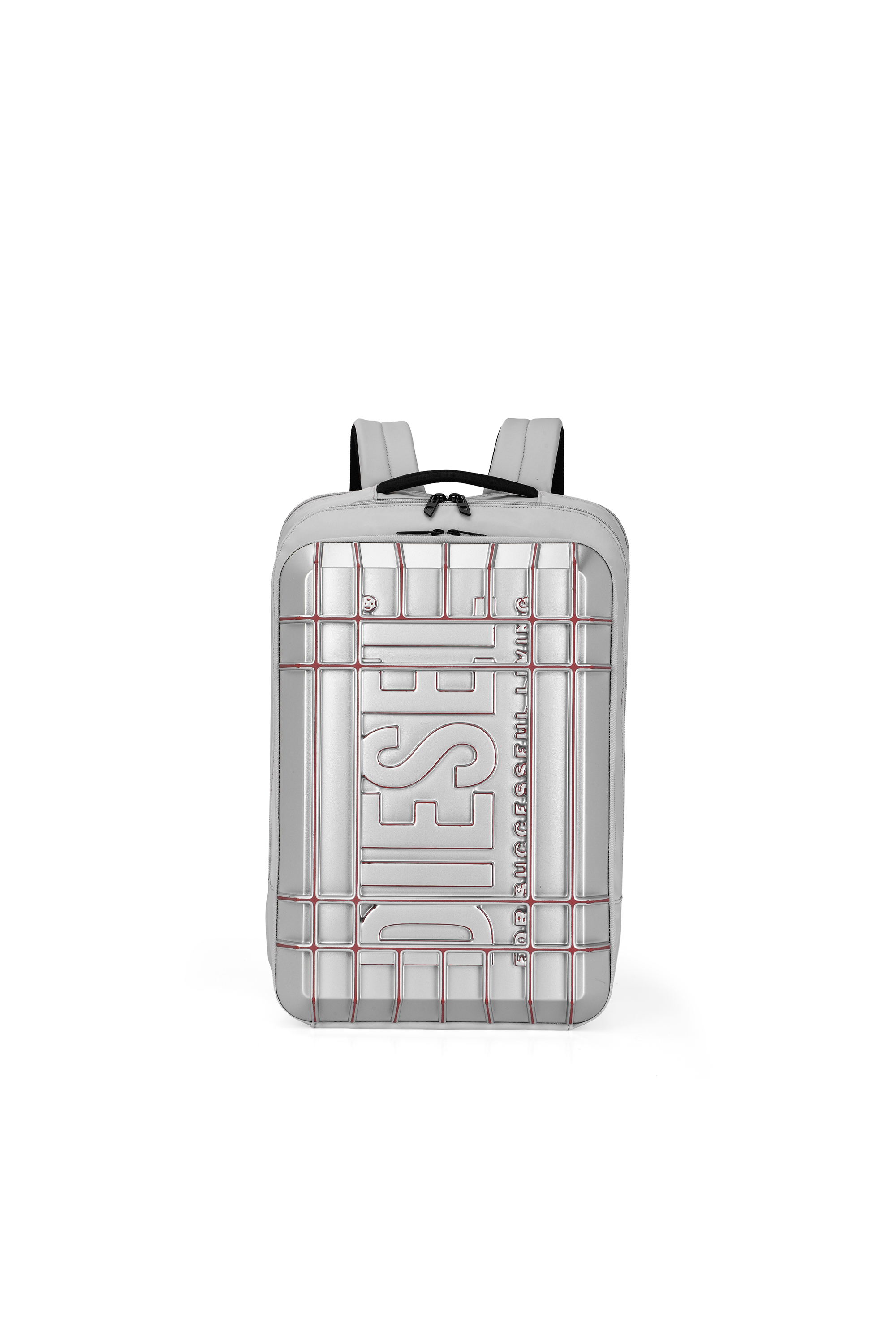 Diesel - DIESEL PC STRONG IMAGE BACKPACK- DSB005, Zaino da viaggio capiente e resistente Unisex in Argento - 1