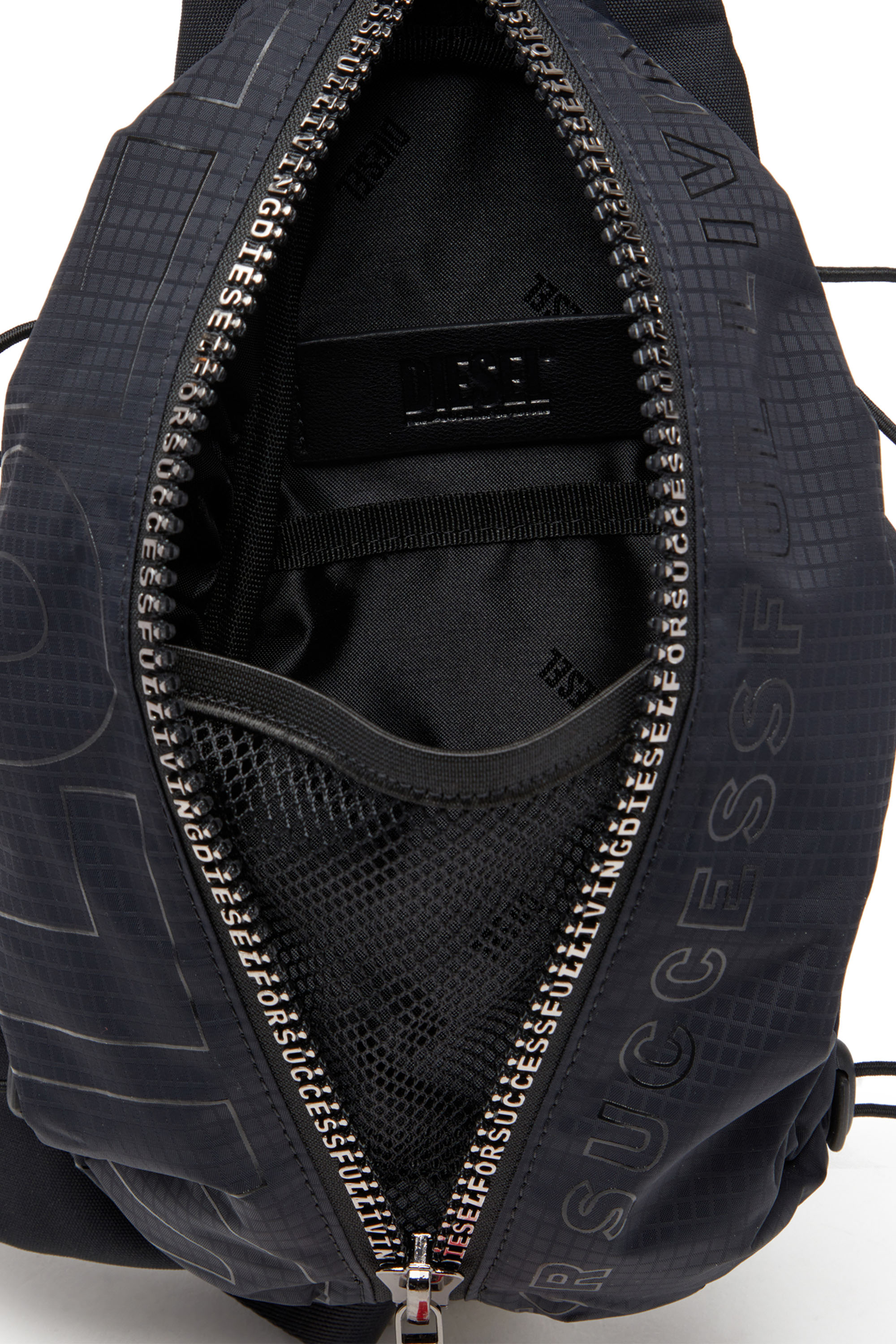 Diesel - ZIP-D CROSSBODY X, Zip-D-Borsa monospalla in shell jacquard Uomo in Nero - 3
