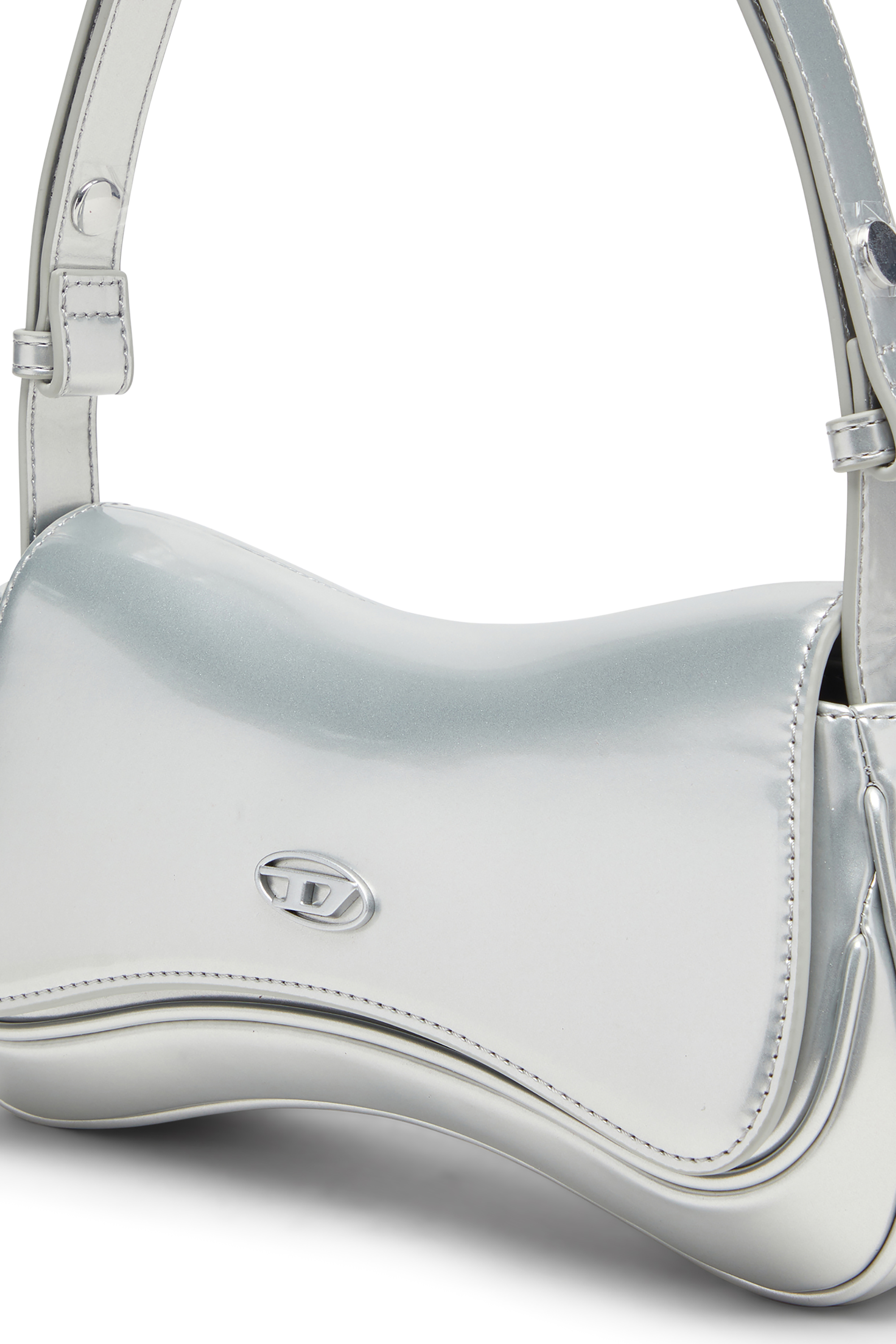 Diesel - PLAY CLUTCH, Play-Clutch in PU metallizzato Donna in Argento - 5