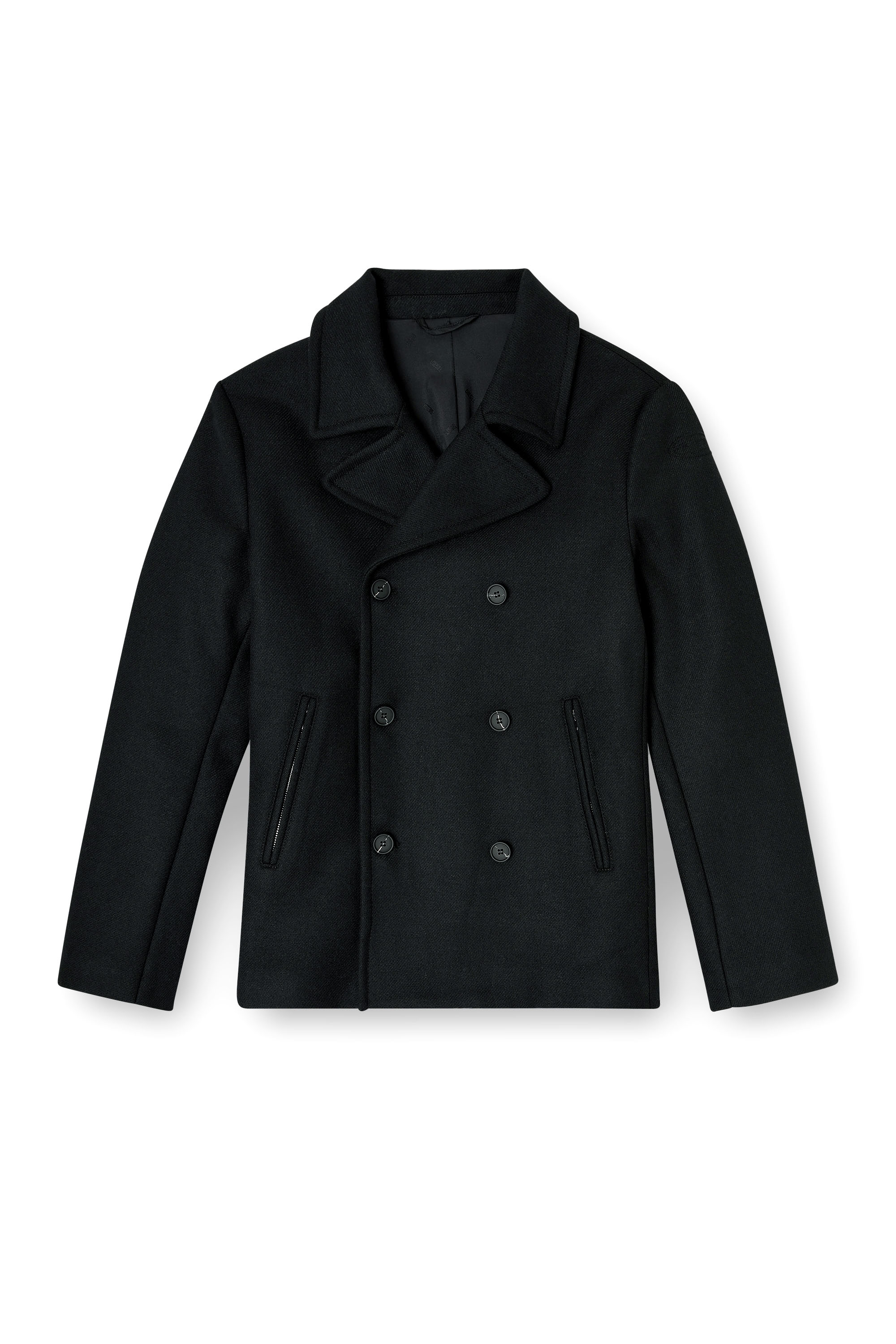Diesel - W-HALEY-WRD, Caban in panno di lana tecnica Uomo in Nero - 2