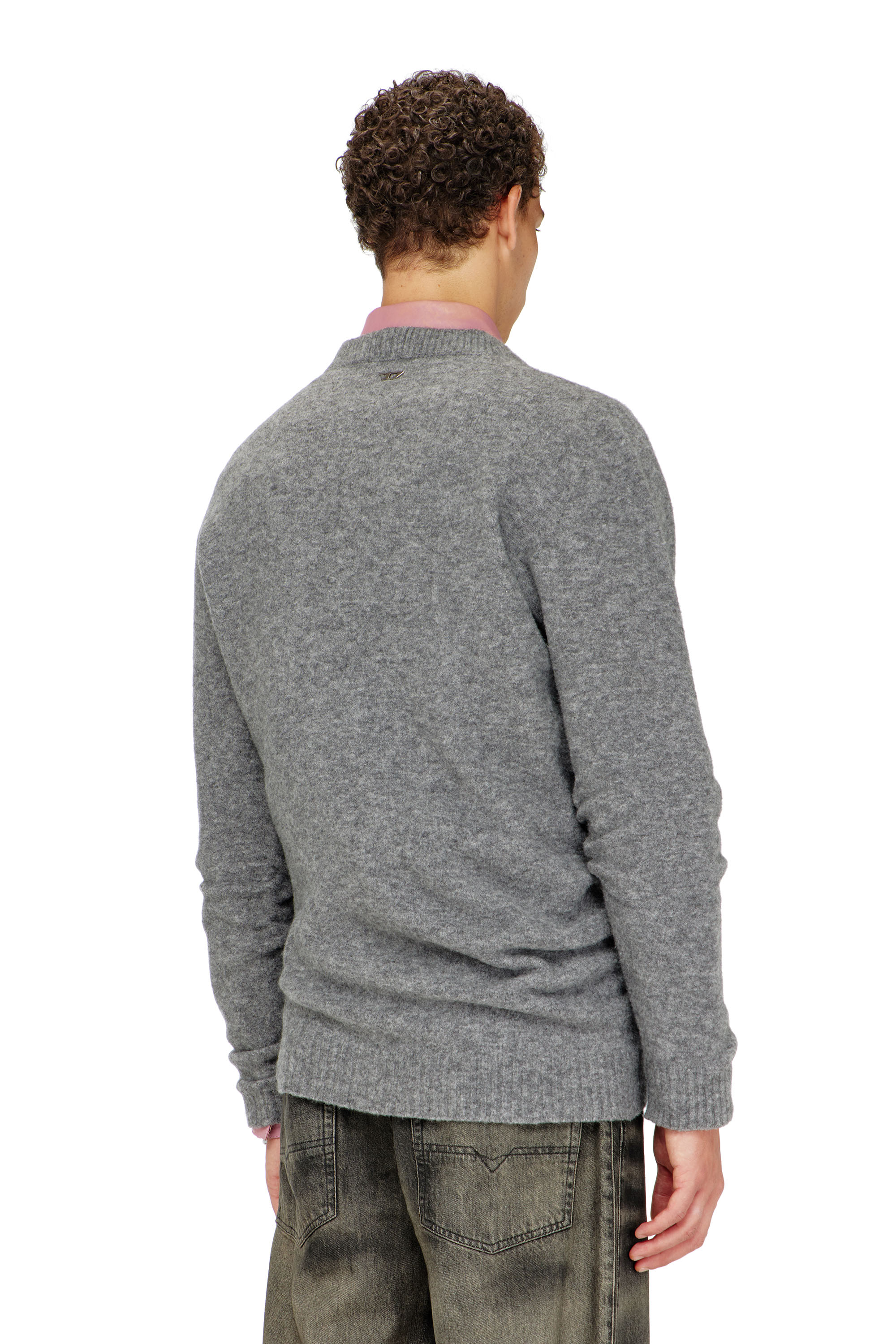 Diesel - K-ANDIE, Maglia con scollo a V in maglia cotta effetto stropicciato Uomo in ToBeDefined - 3