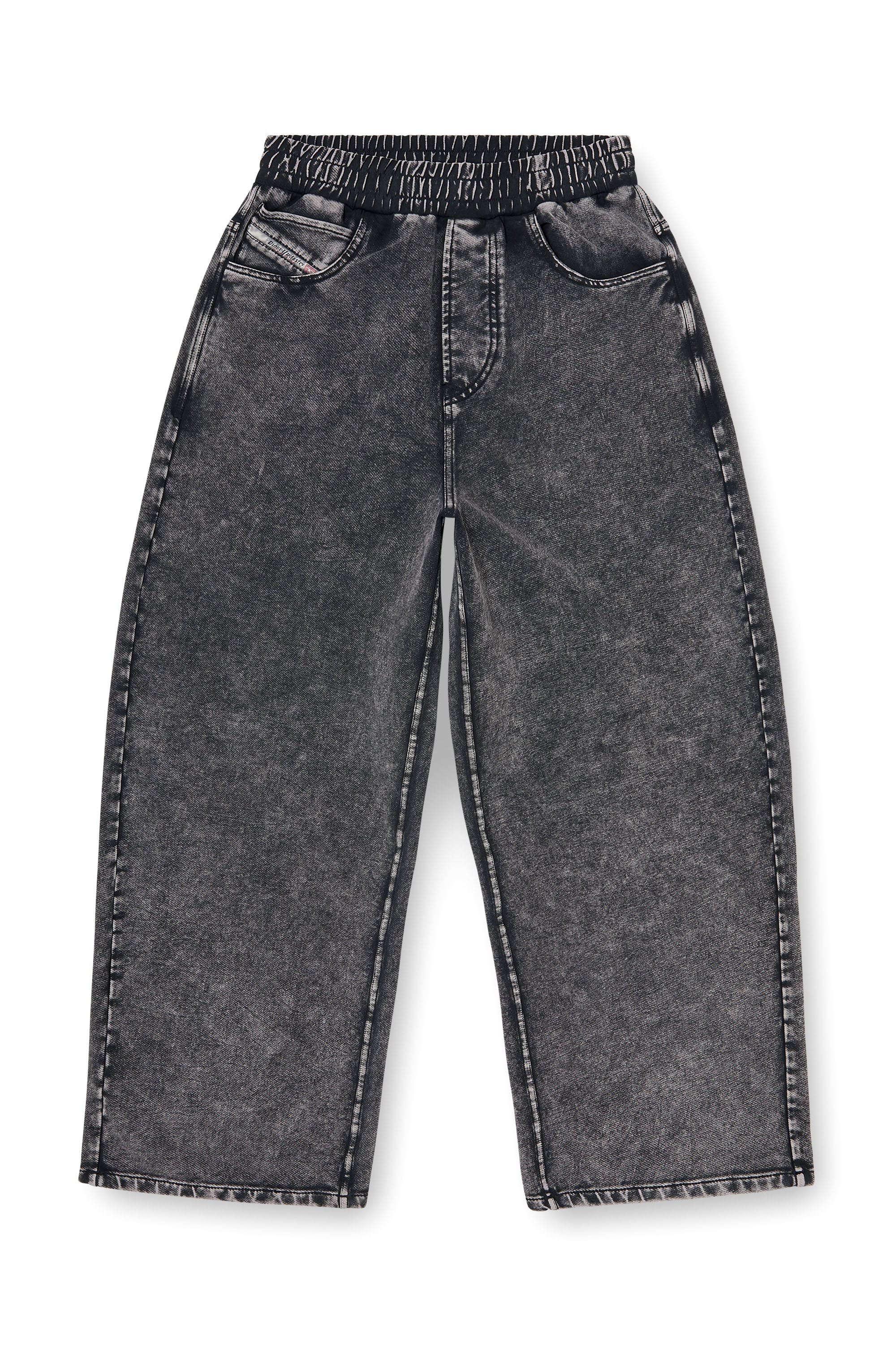 Diesel - P-STUKY, Pantaloni da tuta effetto denim Donna in Grigio - 4