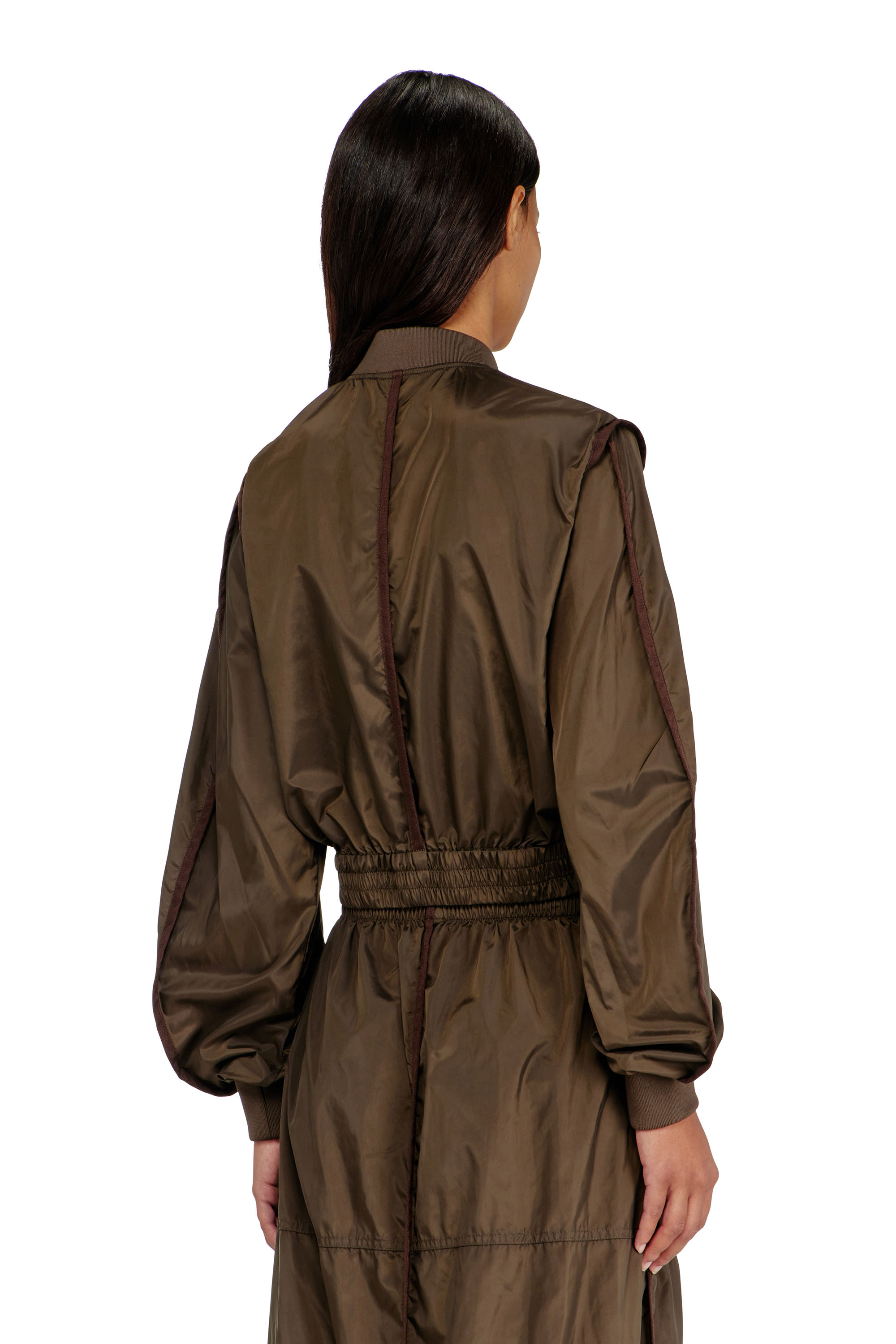 Diesel - G-OTHAM, Giacca in nylon con nastrature tono su tono Donna in ToBeDefined - 4